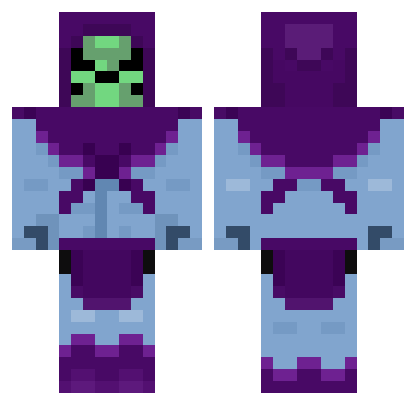 Lesser_Pants77 Minecraft skin, front and back view
