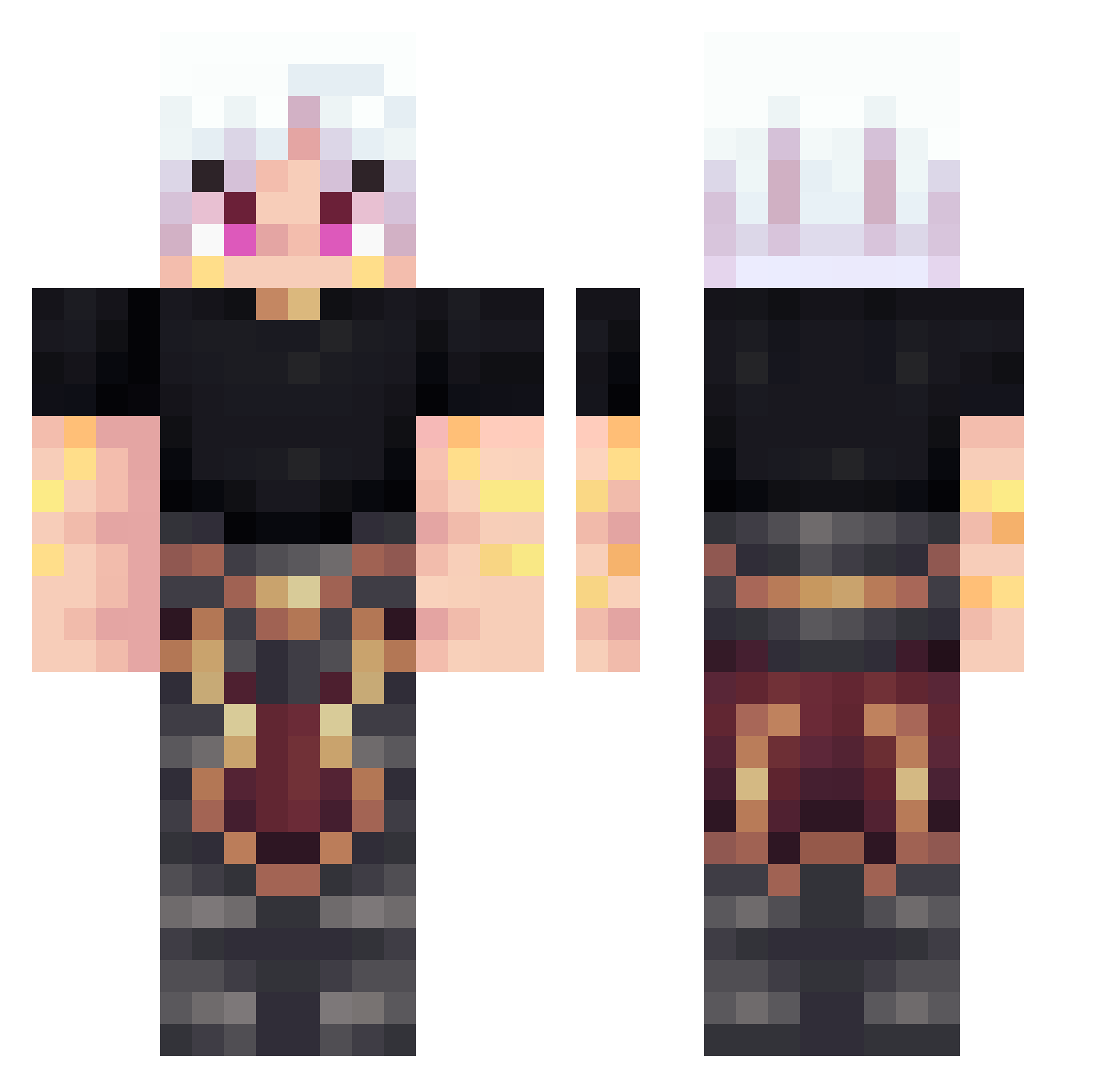 MilanoAmericano Minecraft skin, front and back view