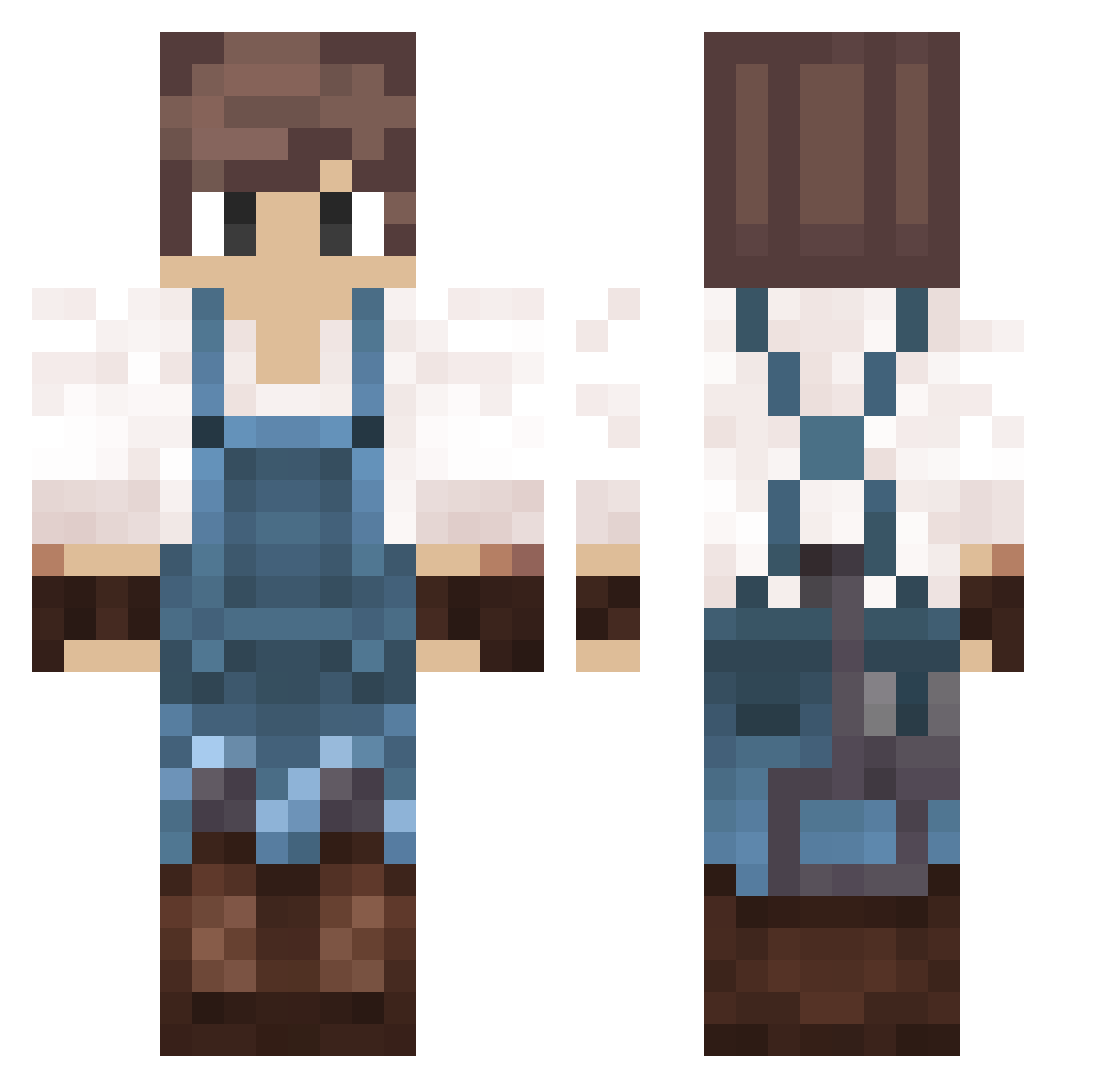 Ro6ertKubes Minecraft skin, front and back view
