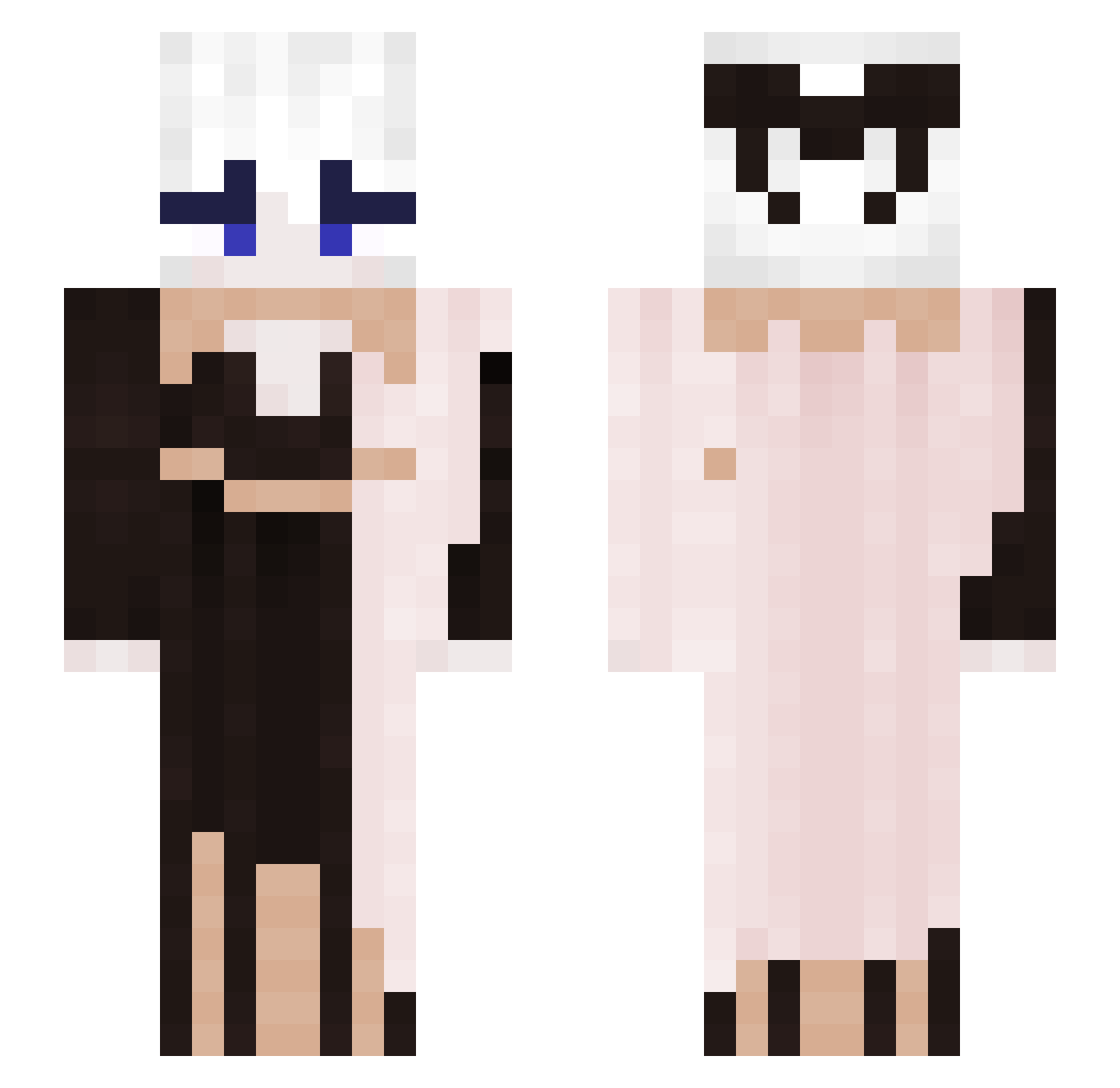 Uniamoni Minecraft skin, front and back view