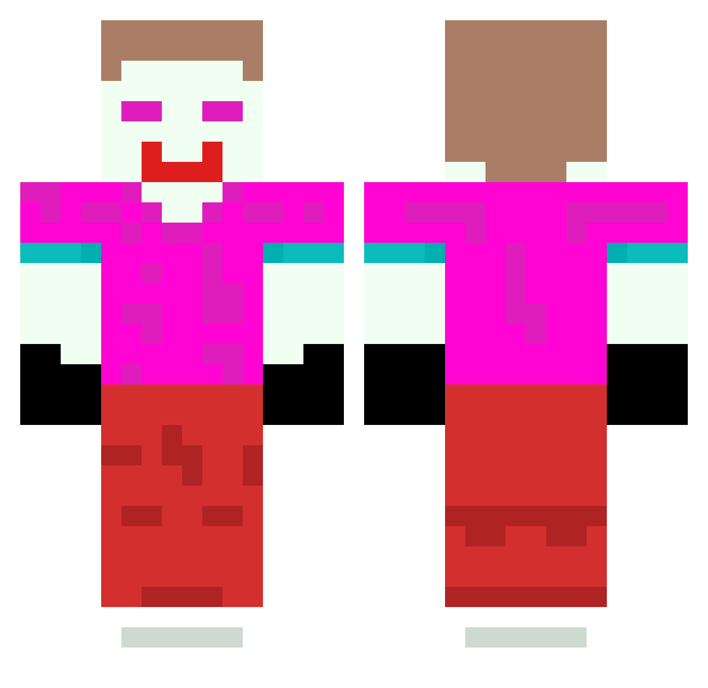 ArdaICE Minecraft skin, front and back view