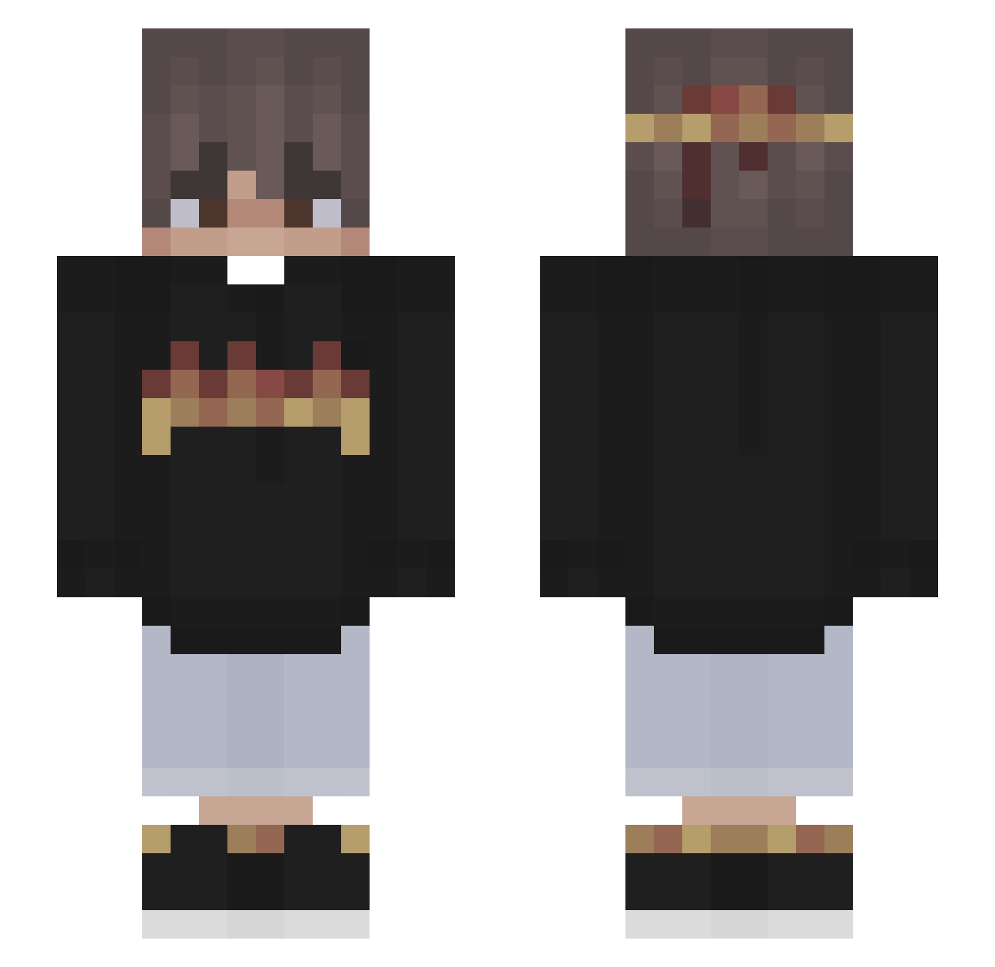 lkzmanu Minecraft skin, front and back view