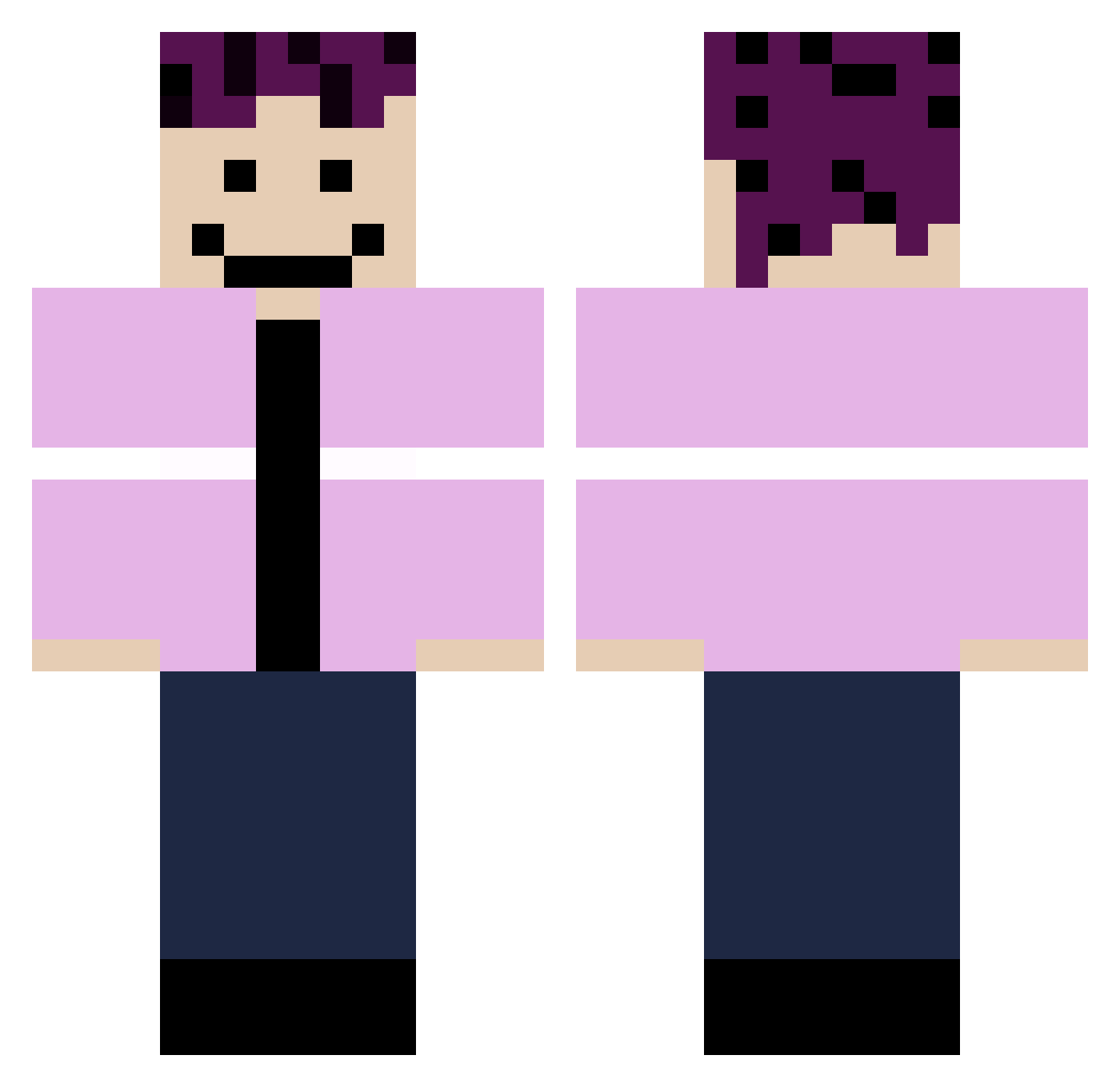 Floda_8 Minecraft skin, front and back view