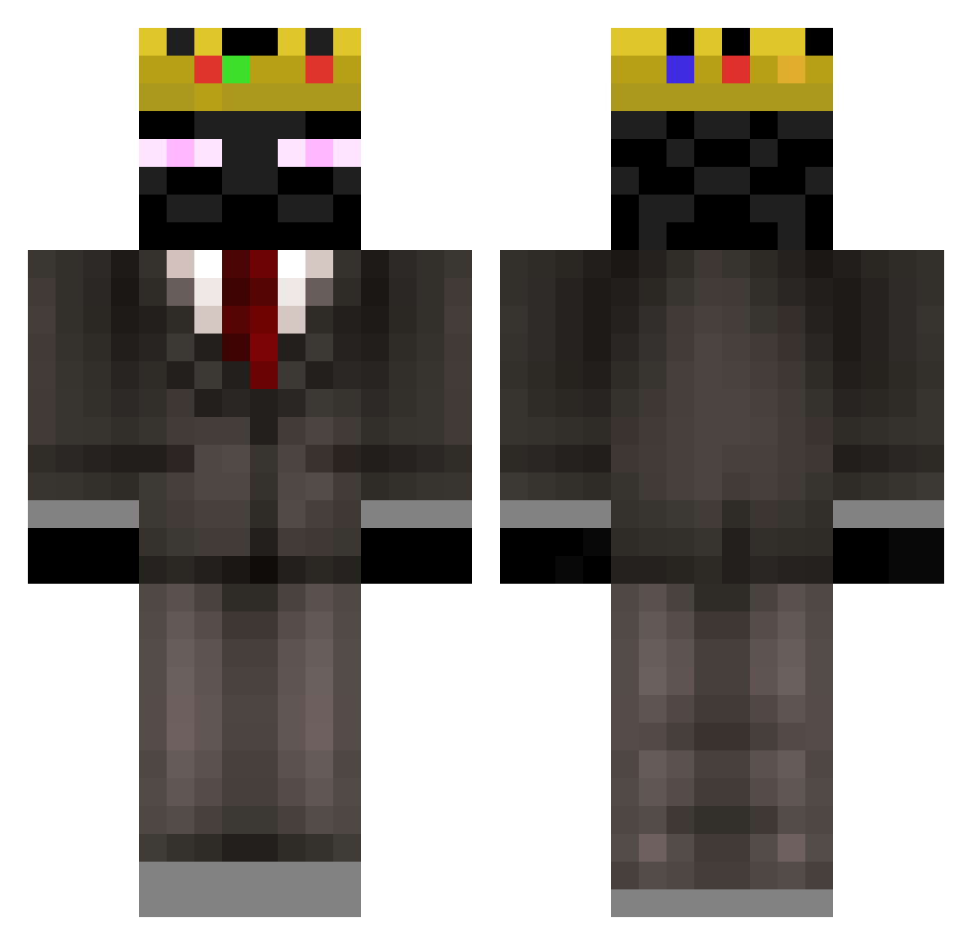 Jorge516 Minecraft skin, front and back view