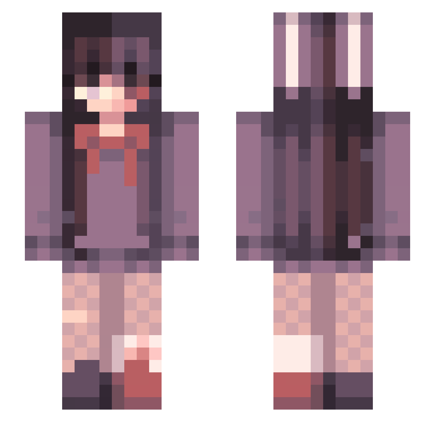 TearierQuill3 Minecraft skin, front and back view