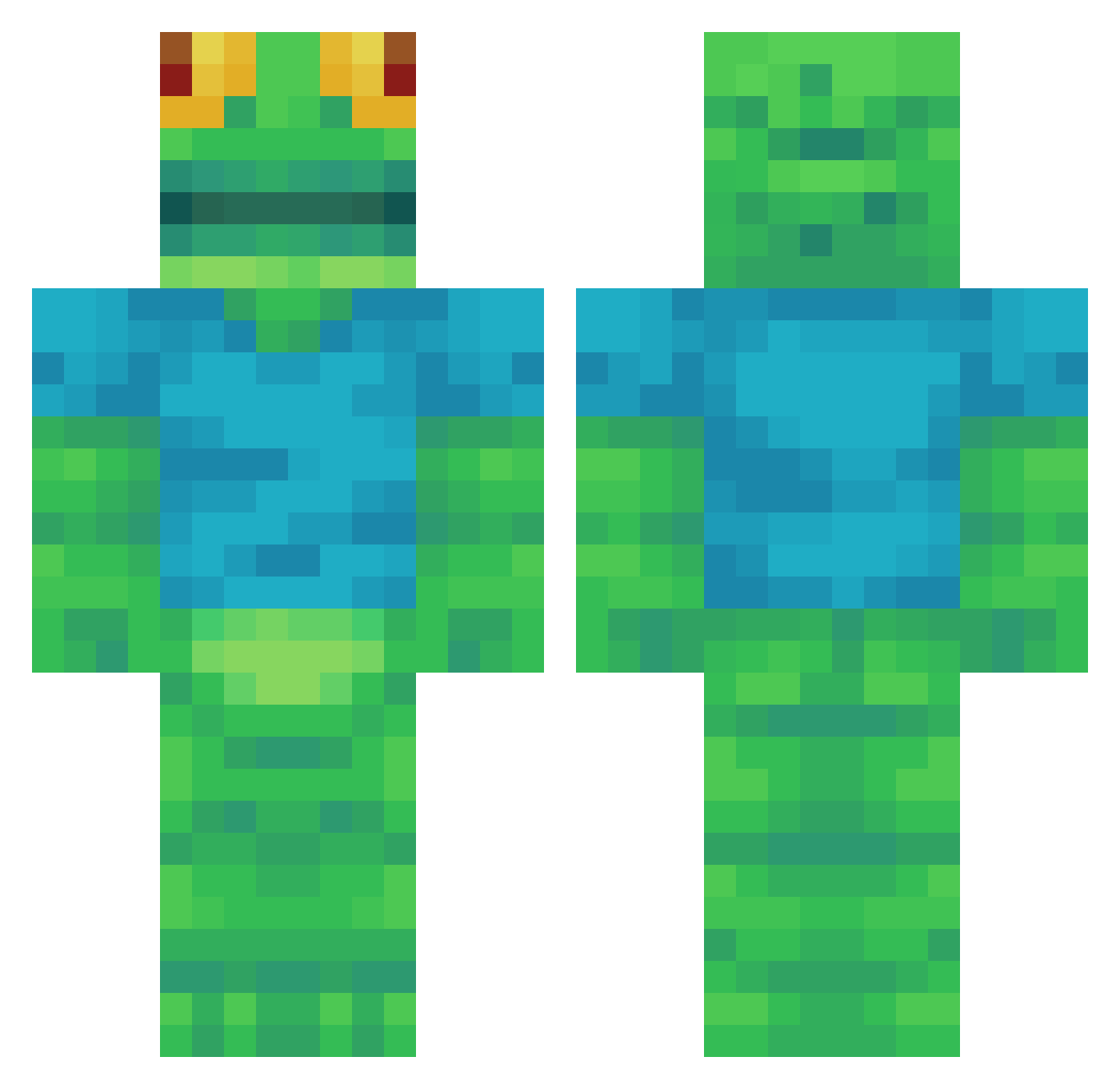 IronGiantLover Minecraft skin, front and back view
