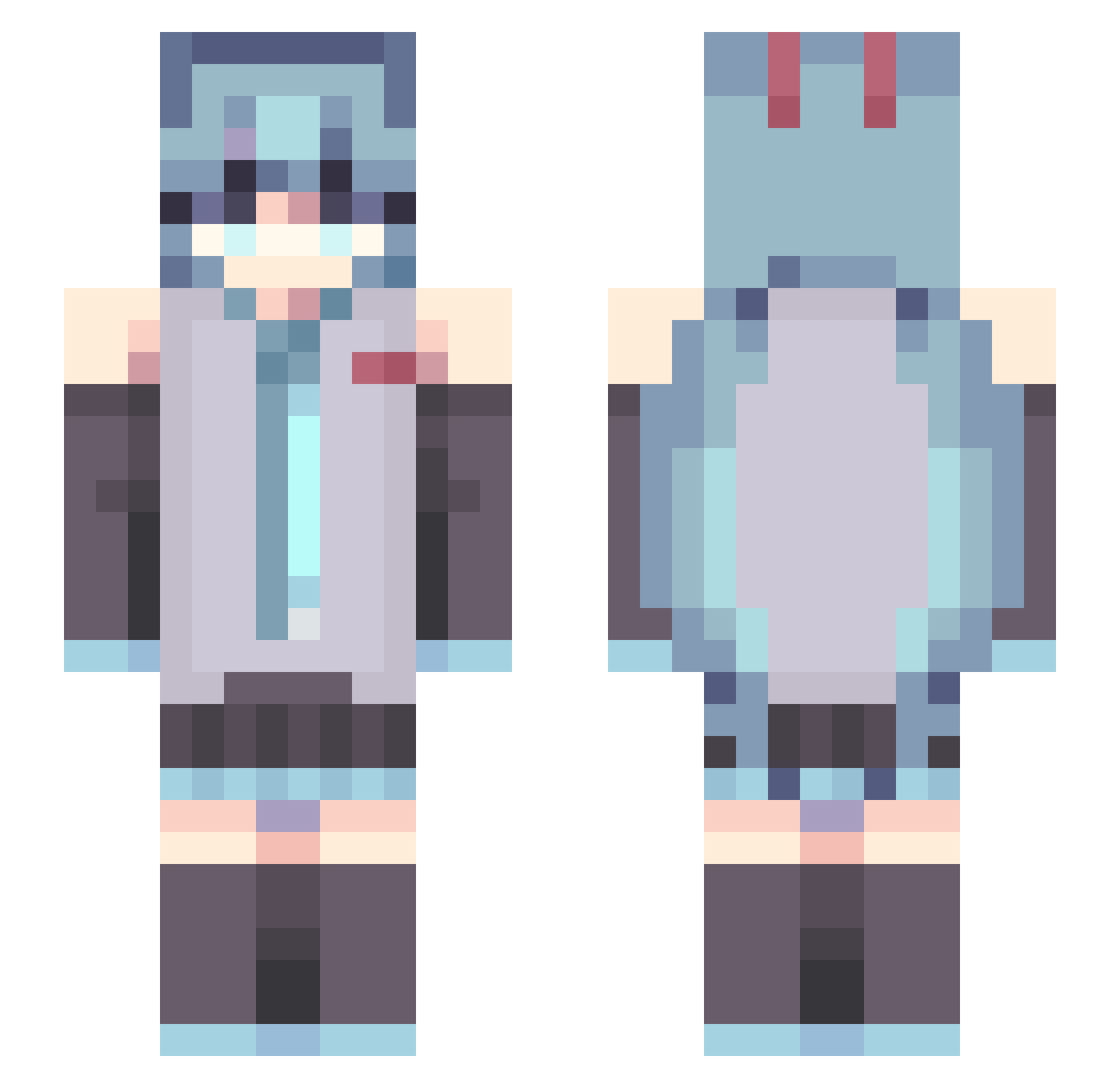 pureedepapa123 Minecraft skin, front and back view