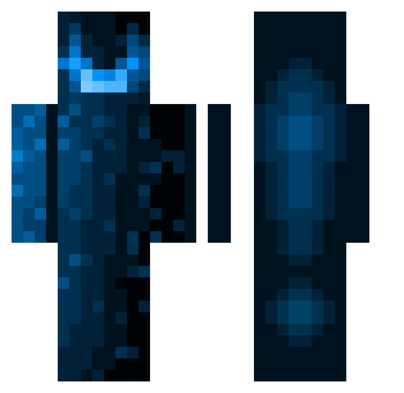 Xthe_foxX Minecraft skin, front and back view