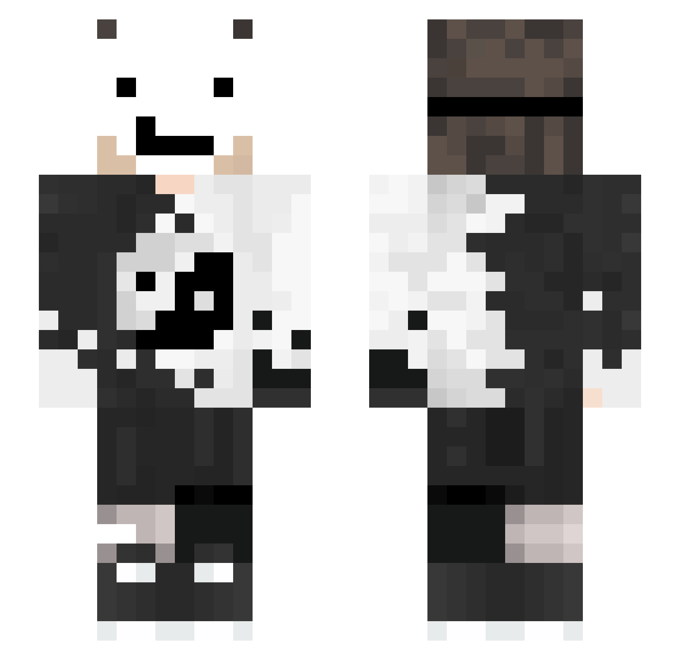 SPOKO_13 Minecraft skin, front and back view