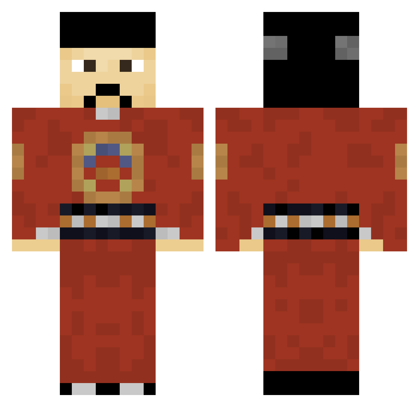 jammedcclip Minecraft skin, front and back view