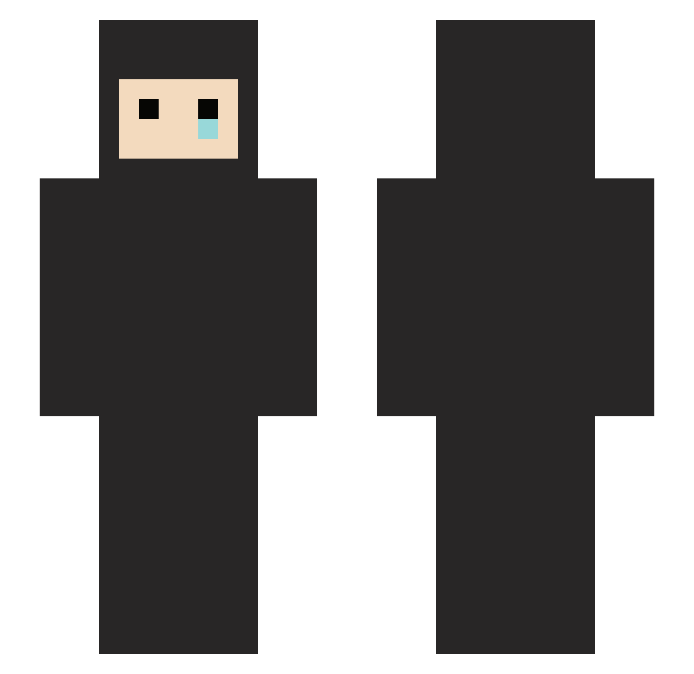 rehaq Minecraft skin, front and back view