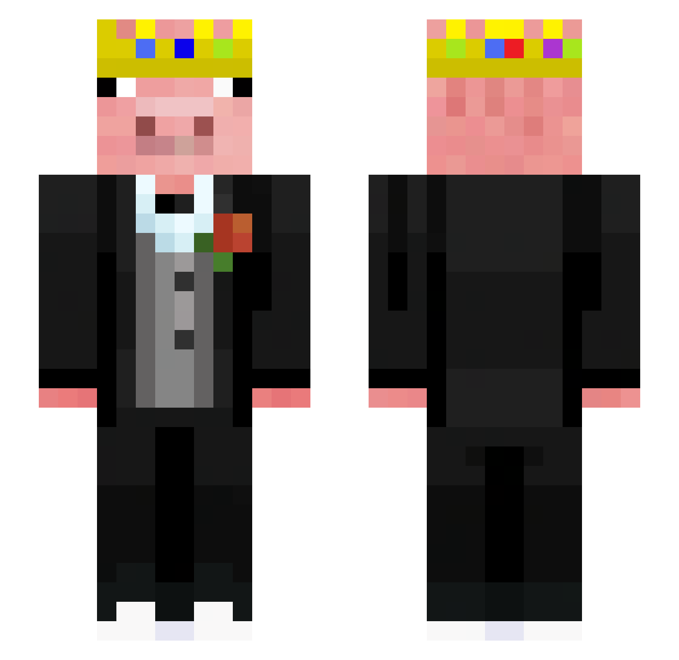 tiaannn Minecraft skin, front and back view