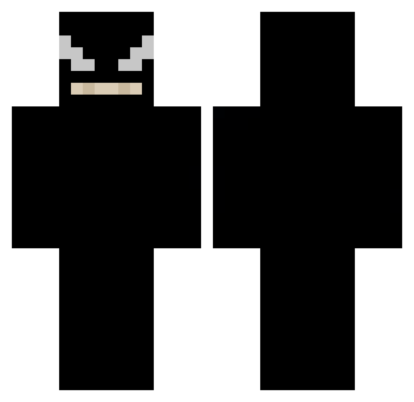 BuddyHoli Minecraft skin, front and back view