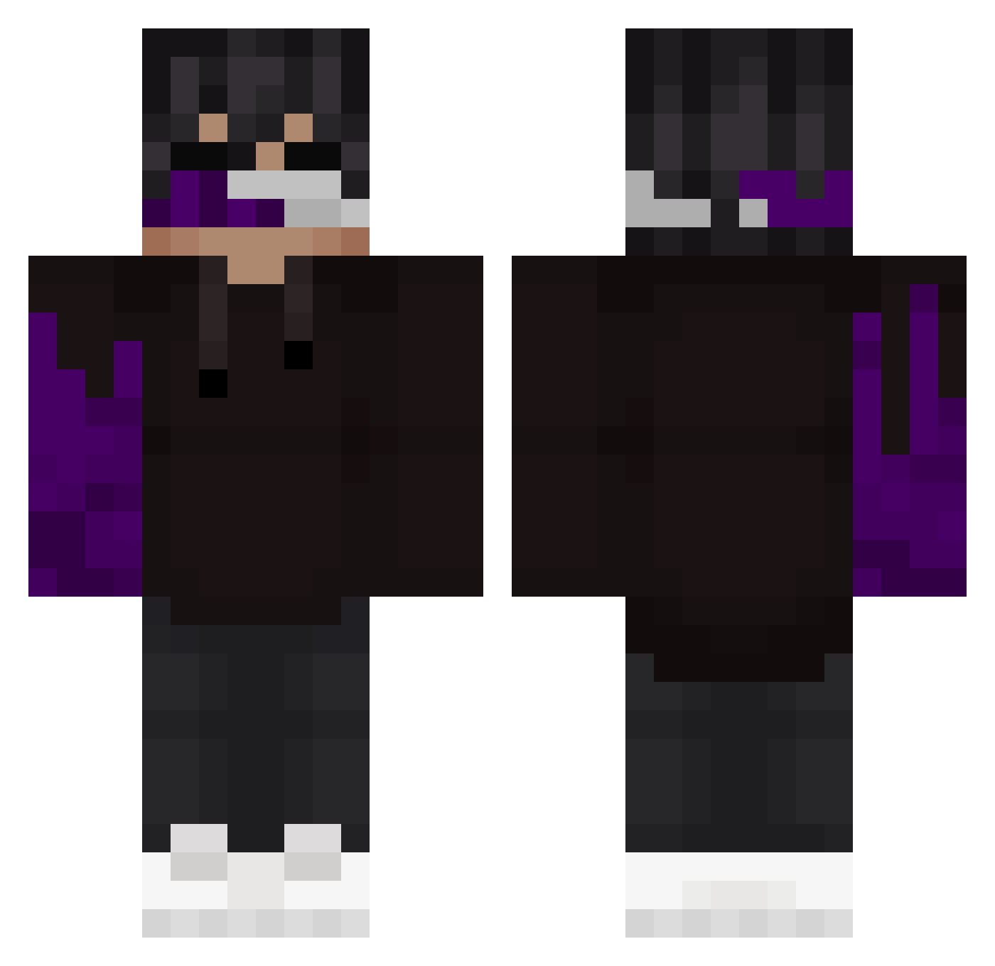 _MaddyXD Minecraft skin, front and back view