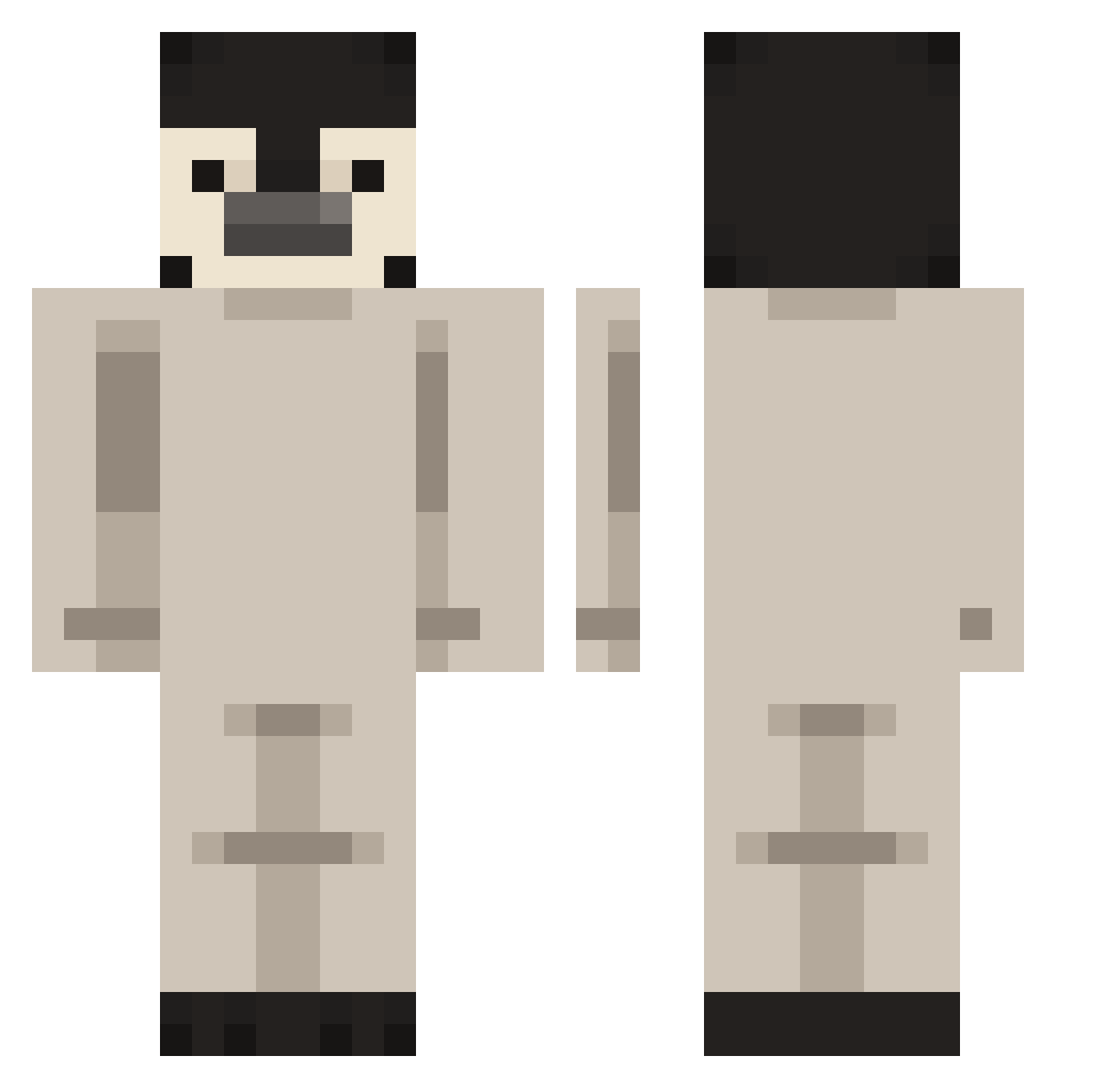 Richiwiseee Minecraft skin, front and back view