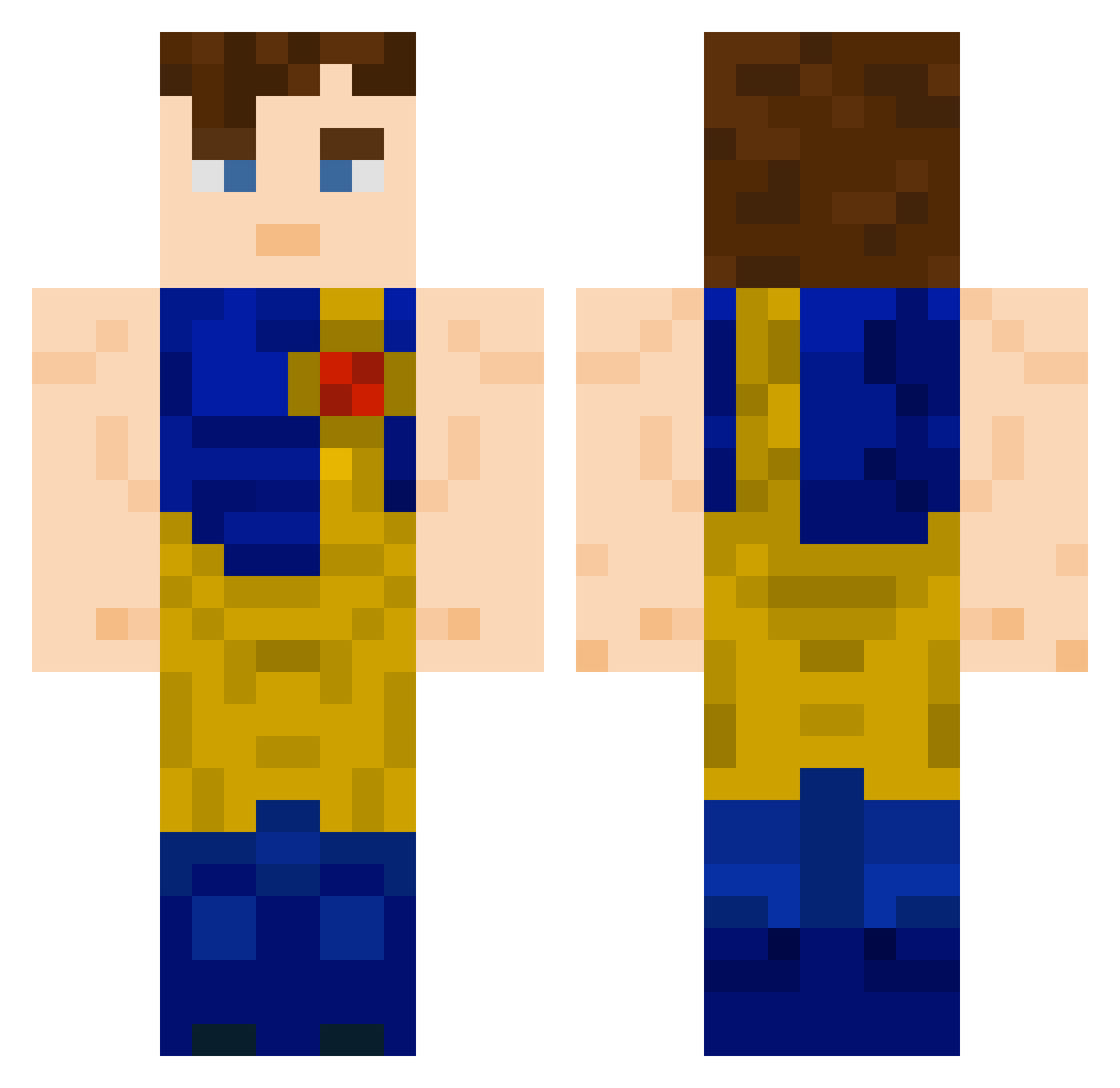 DriftFlow Minecraft skin, front and back view
