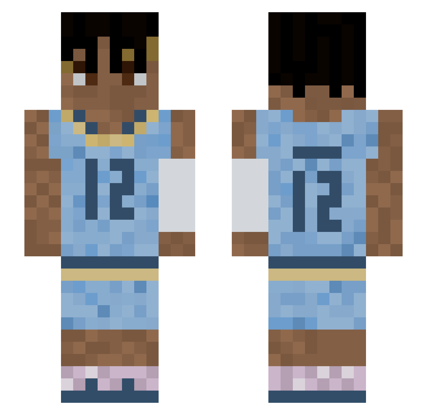 YAXELLENDEBORG_ Minecraft skin, front and back view