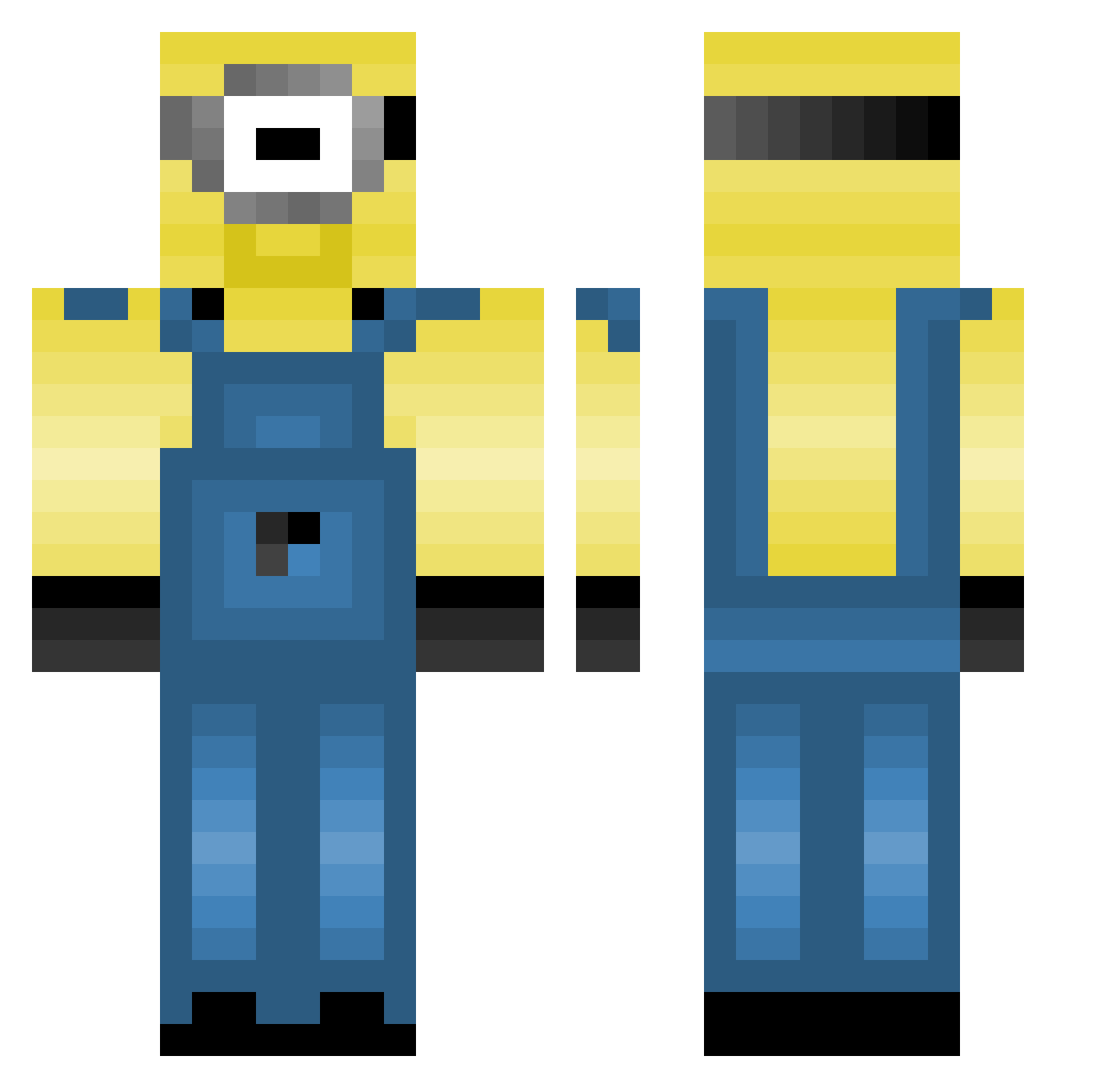 RossKnight Minecraft skin, front and back view