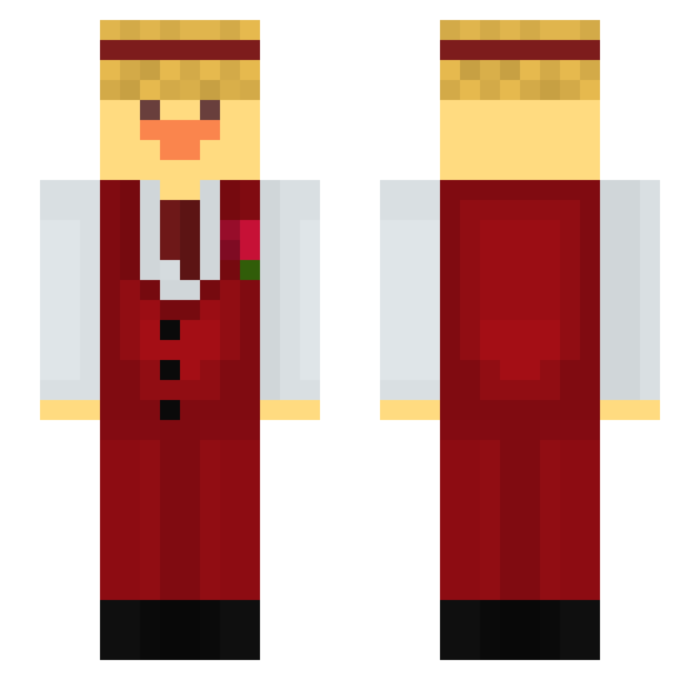 Tabsylol Minecraft skin, front and back view