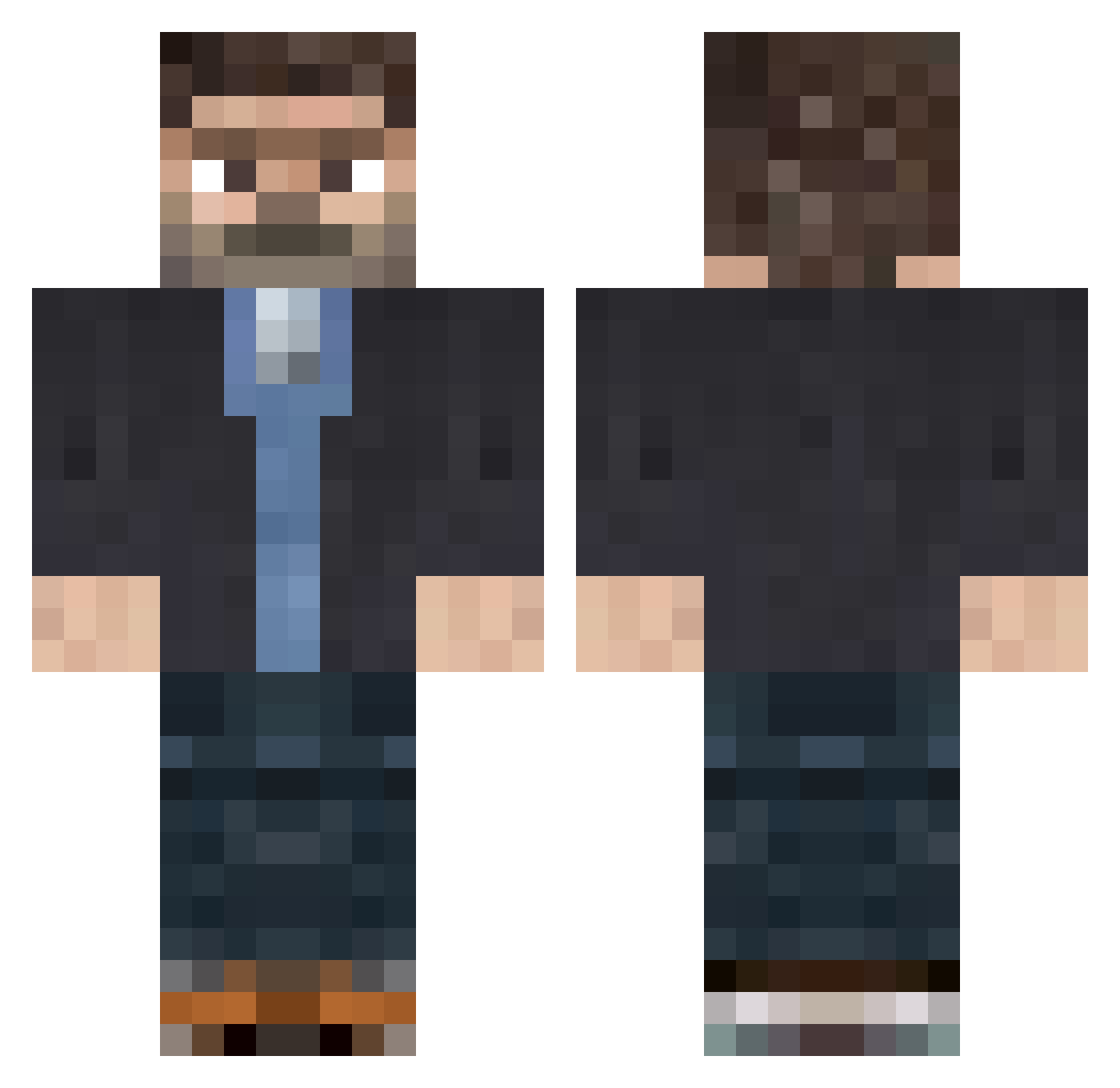 Talifan133 Minecraft skin, front and back view