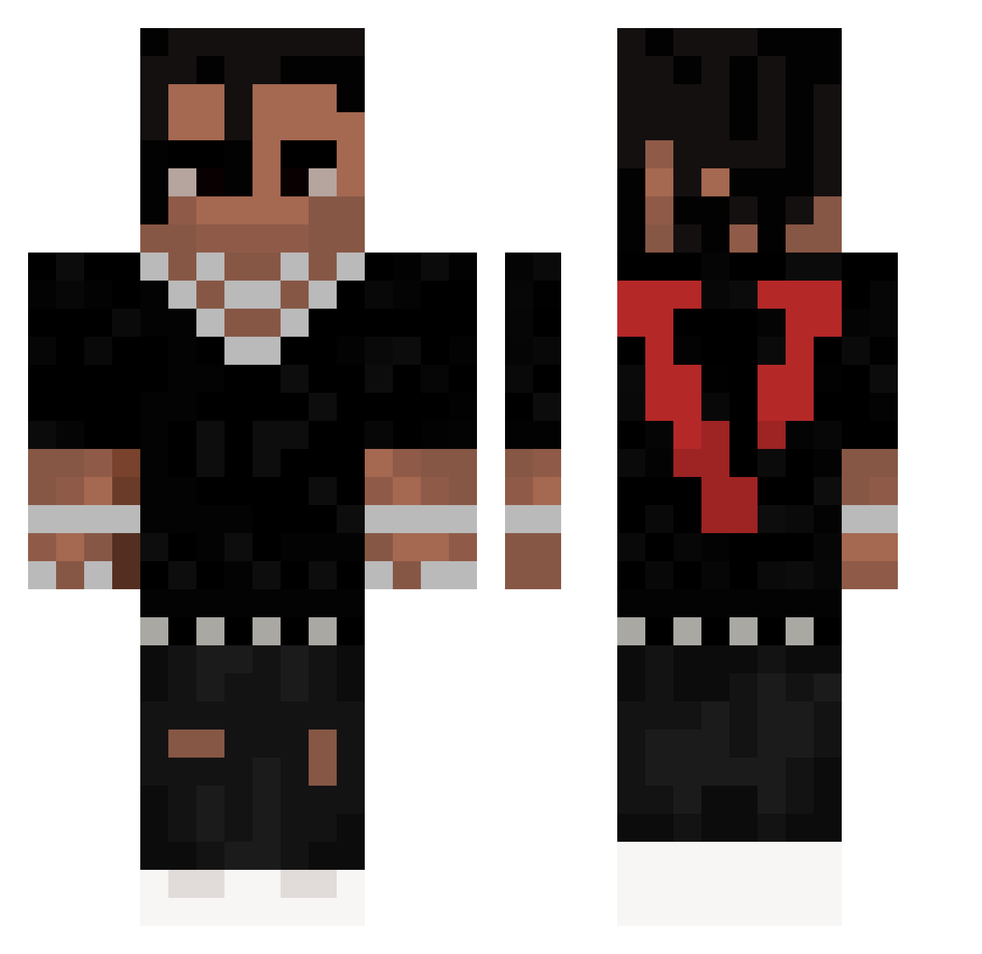 clipse1 Minecraft skin, front and back view