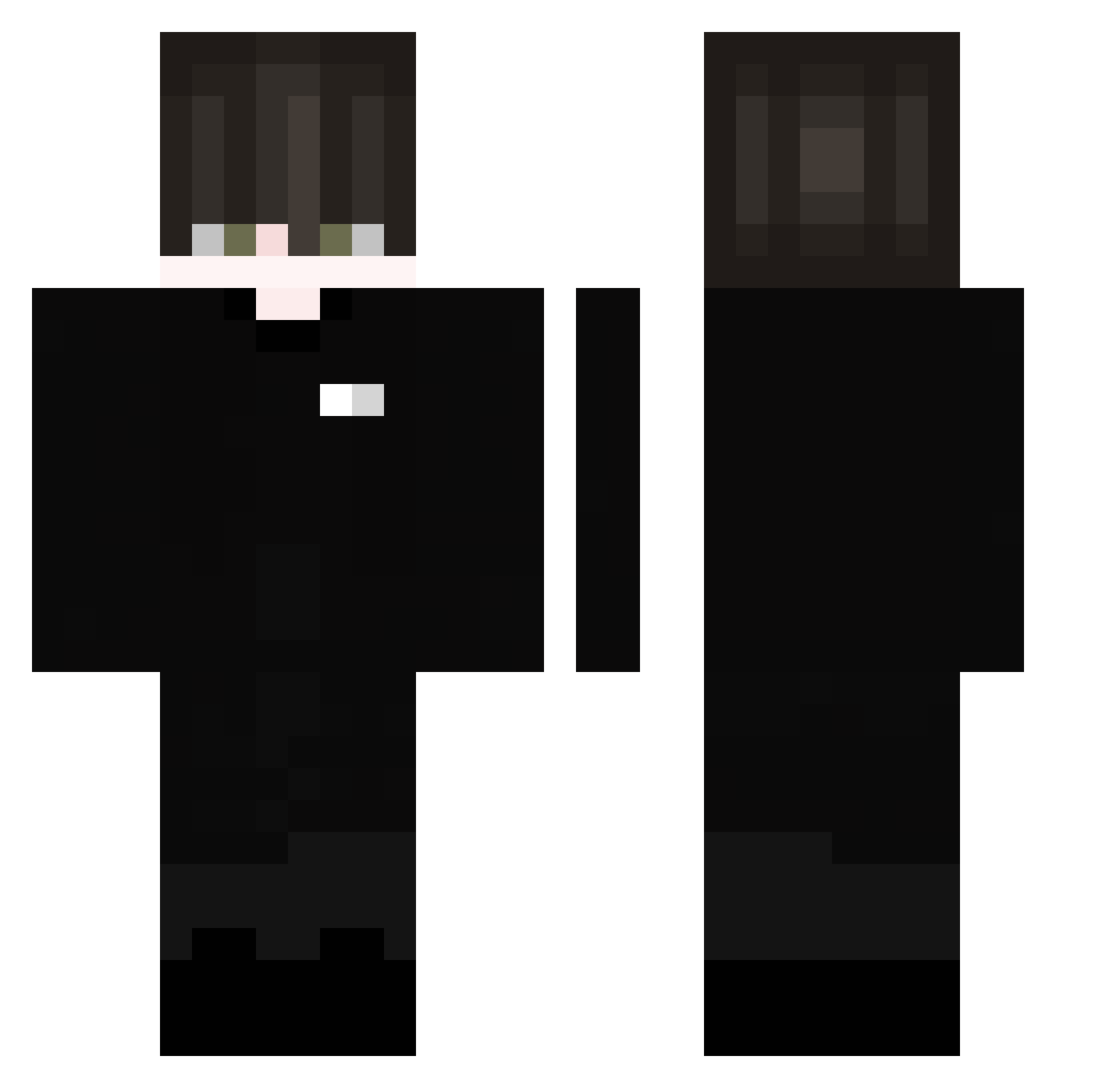 vladtop3ik Minecraft skin, front and back view