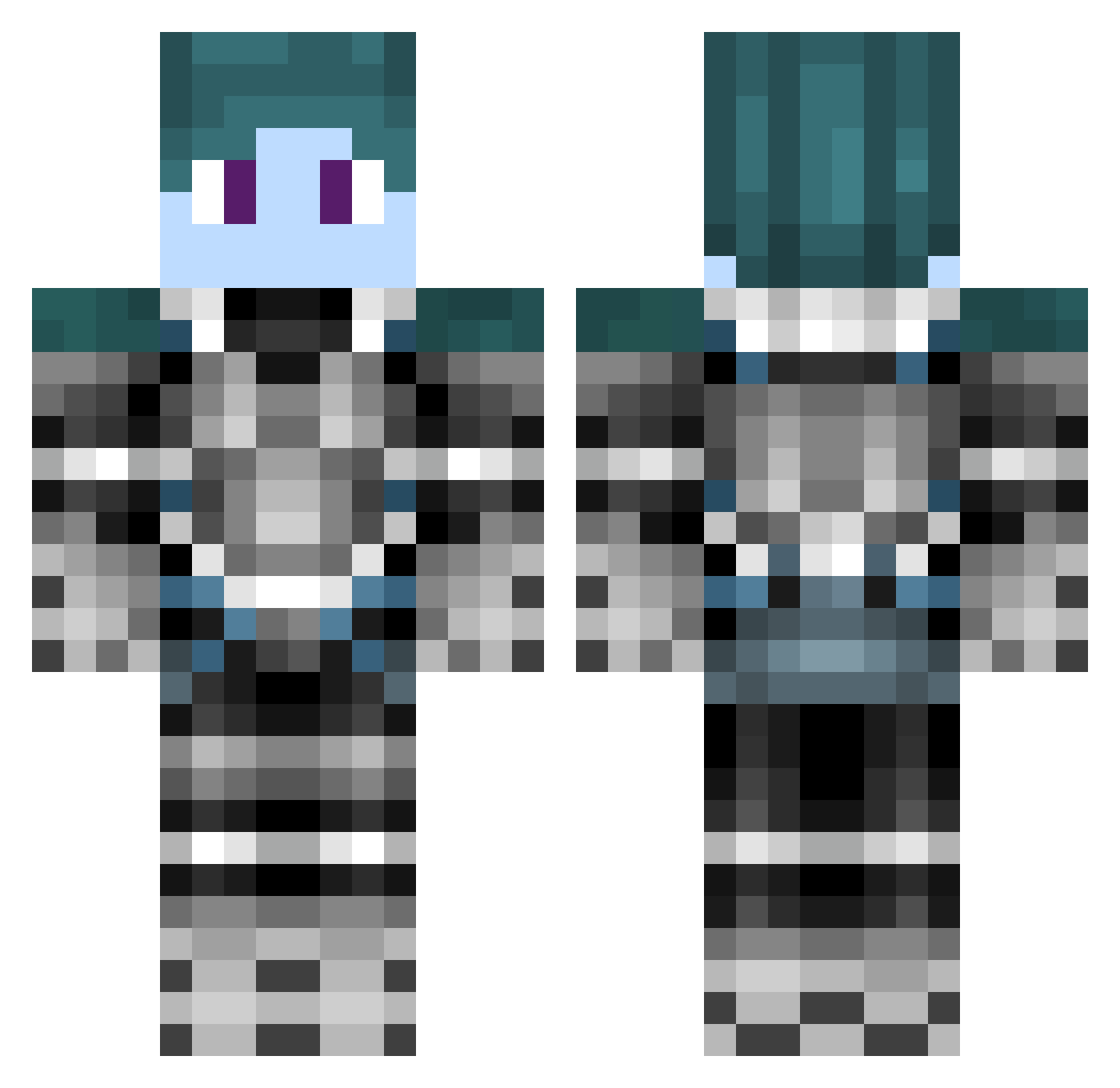 skerna Minecraft skin, front and back view