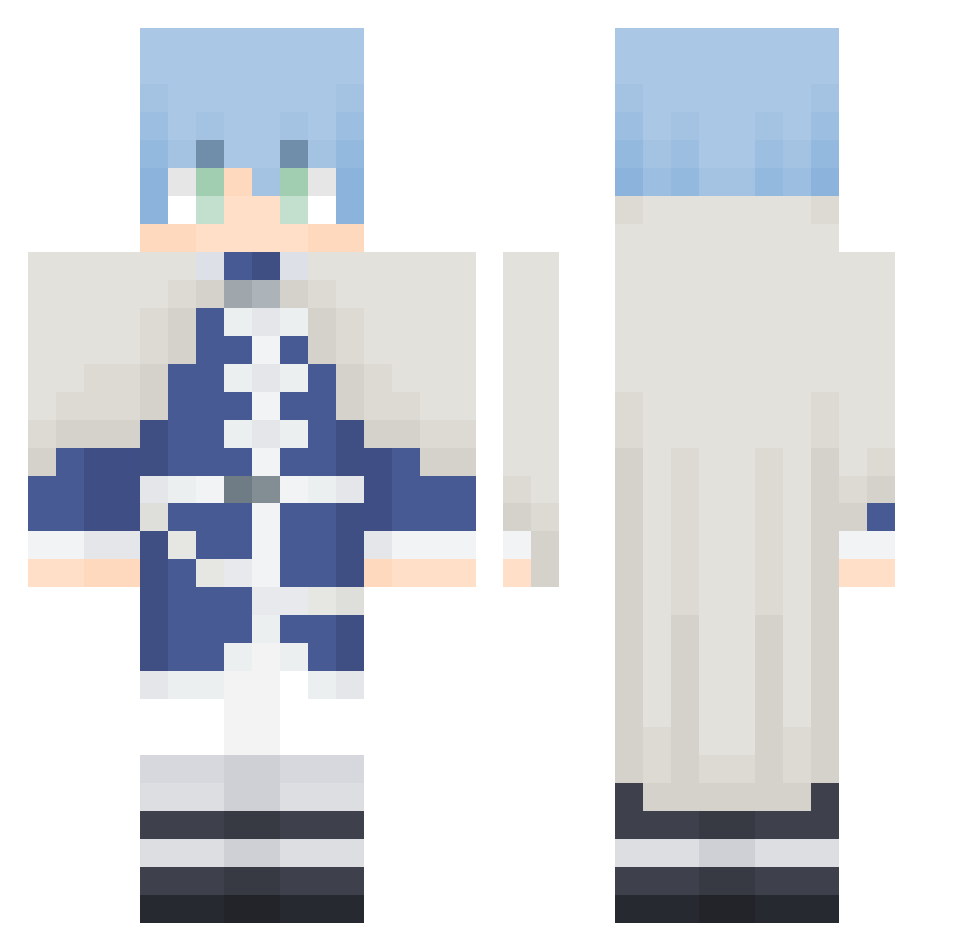 DARKKNIGHT1048 Minecraft skin, front and back view