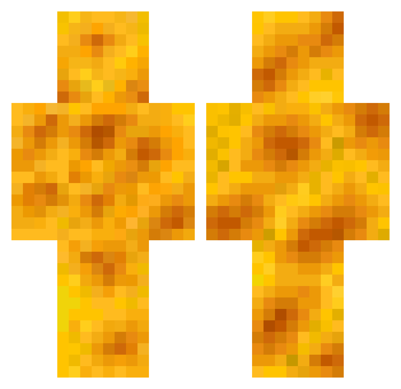 Lavamob021 Minecraft skin, front and back view
