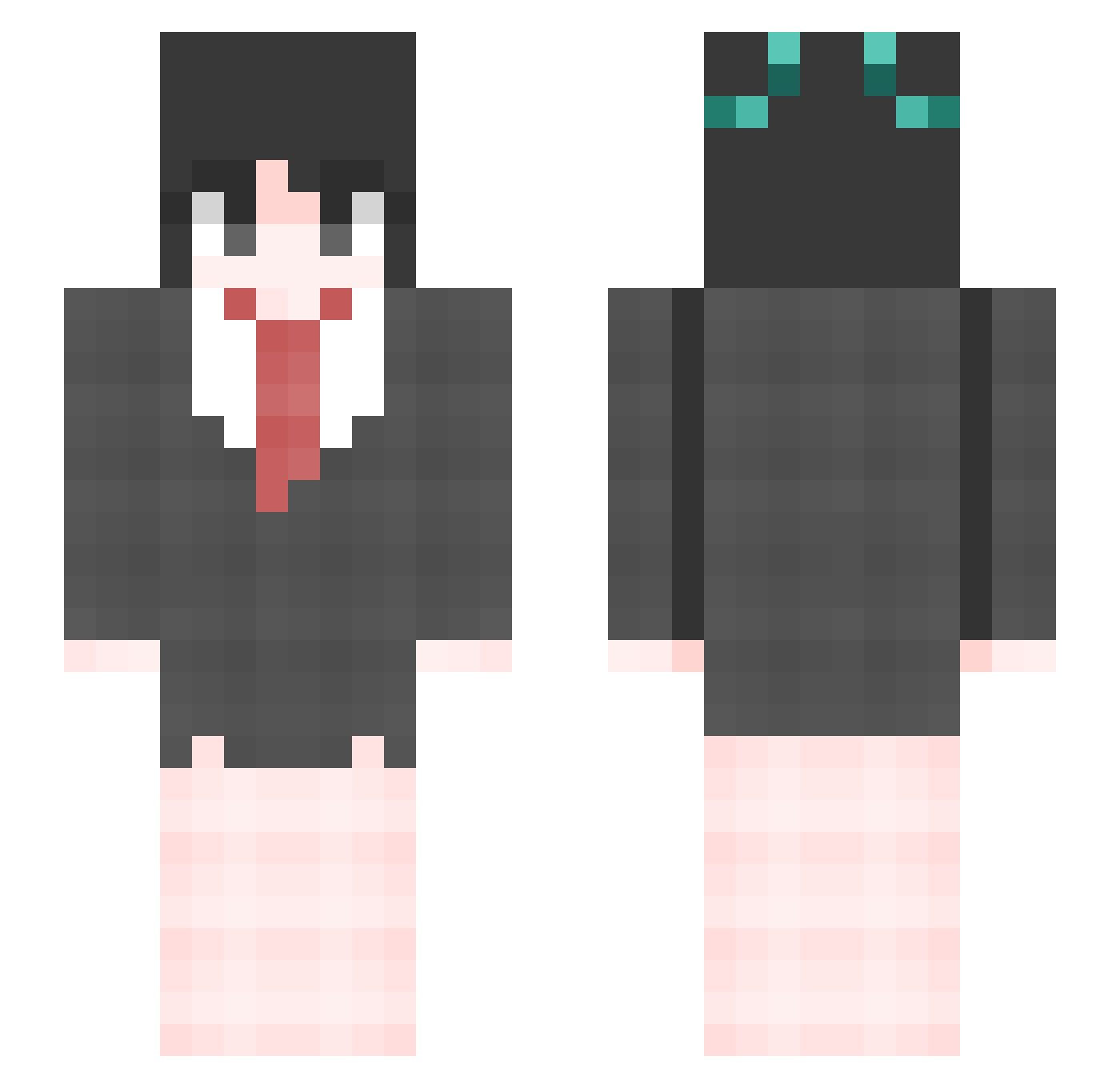 Rupang Minecraft skin, front and back view