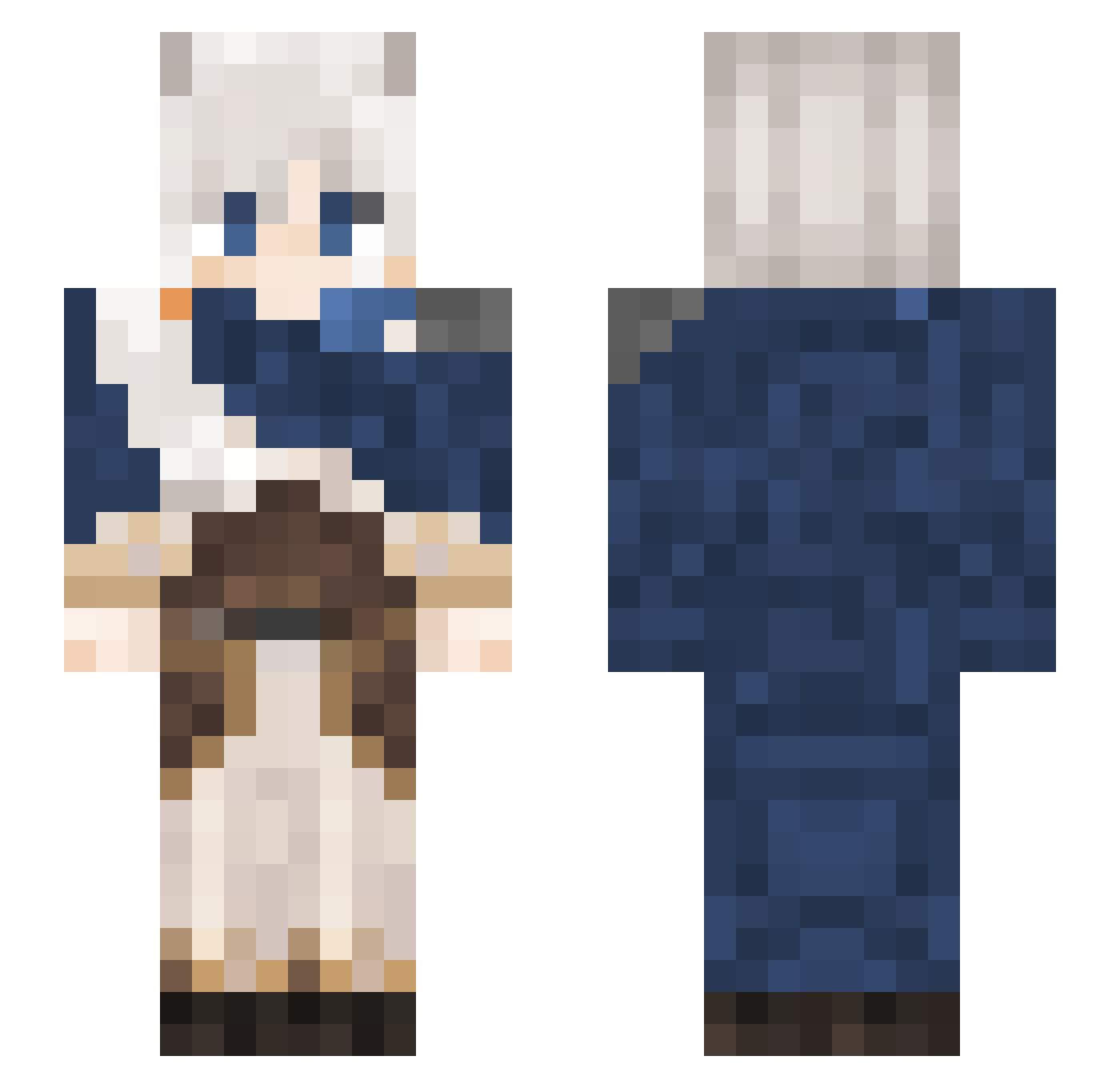 Richtata_Belmont Minecraft skin, front and back view