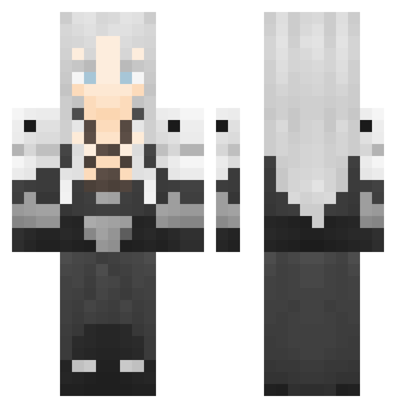 antobioQ Minecraft skin, front and back view