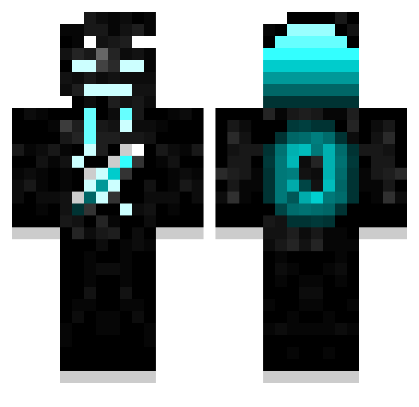 Reinstate Minecraft skin, front and back view