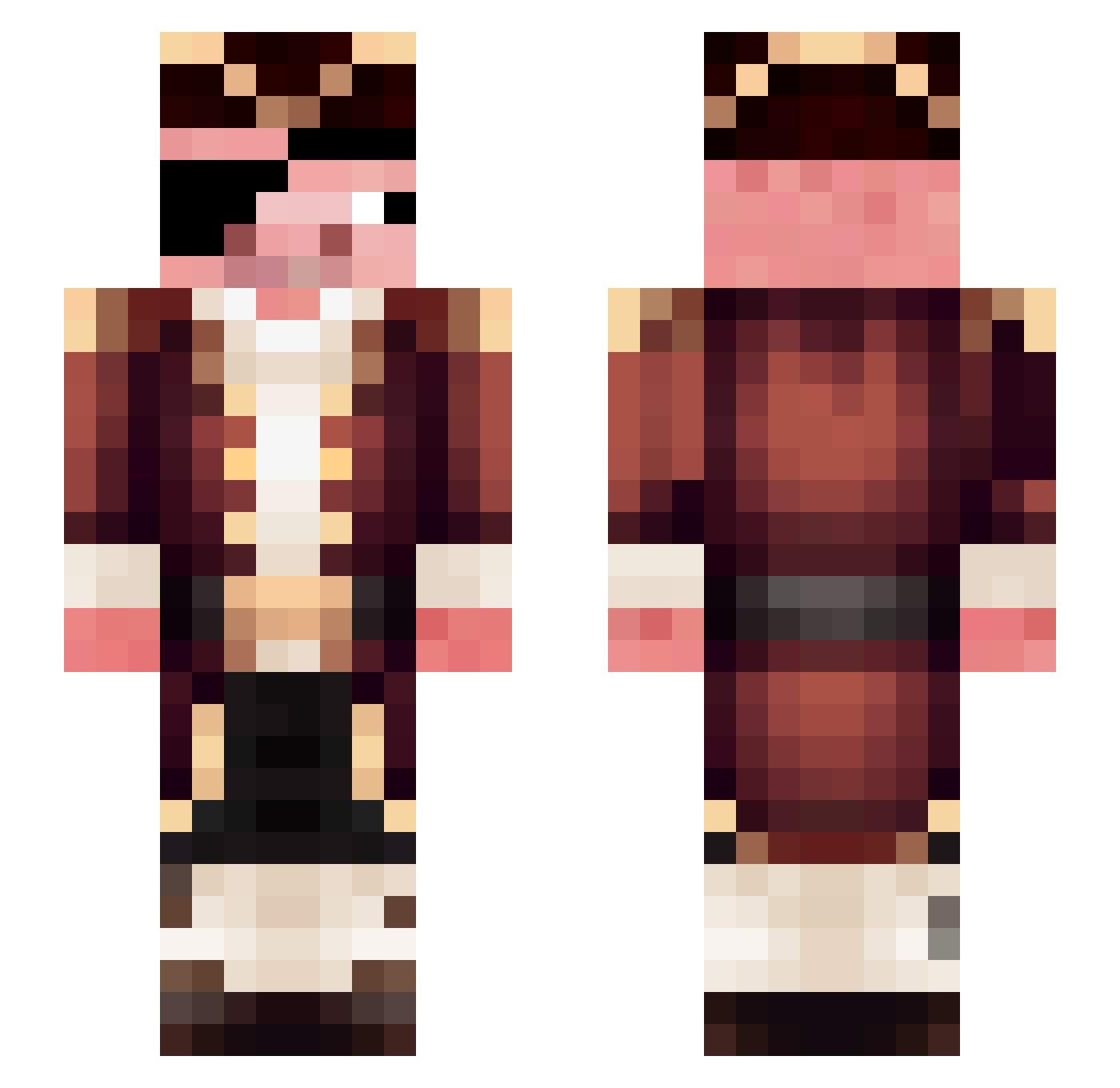 GalaxyBeast_19 Minecraft skin, front and back view