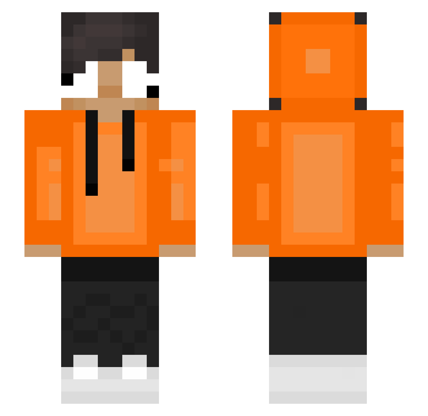 ByMike01 Minecraft skin, front and back view