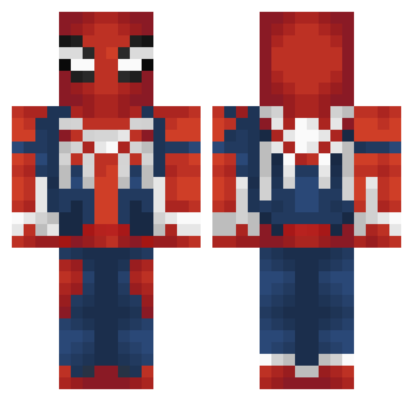 teles_15 Minecraft skin, front and back view
