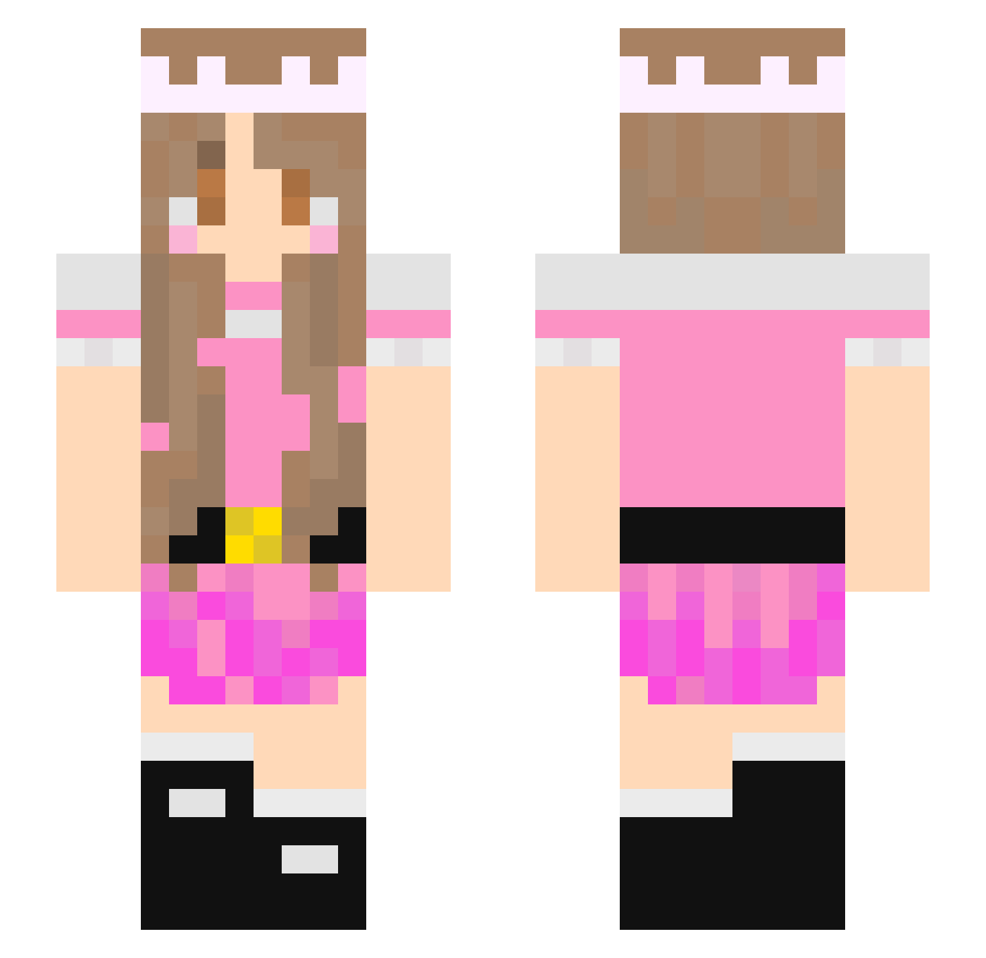 RoseGarden01 Minecraft skin, front and back view