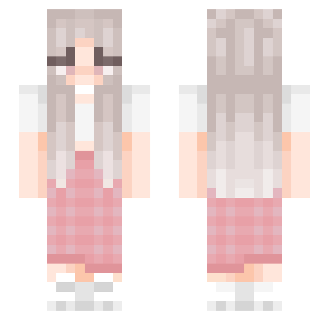 StreakyWinner Minecraft skin, front and back view