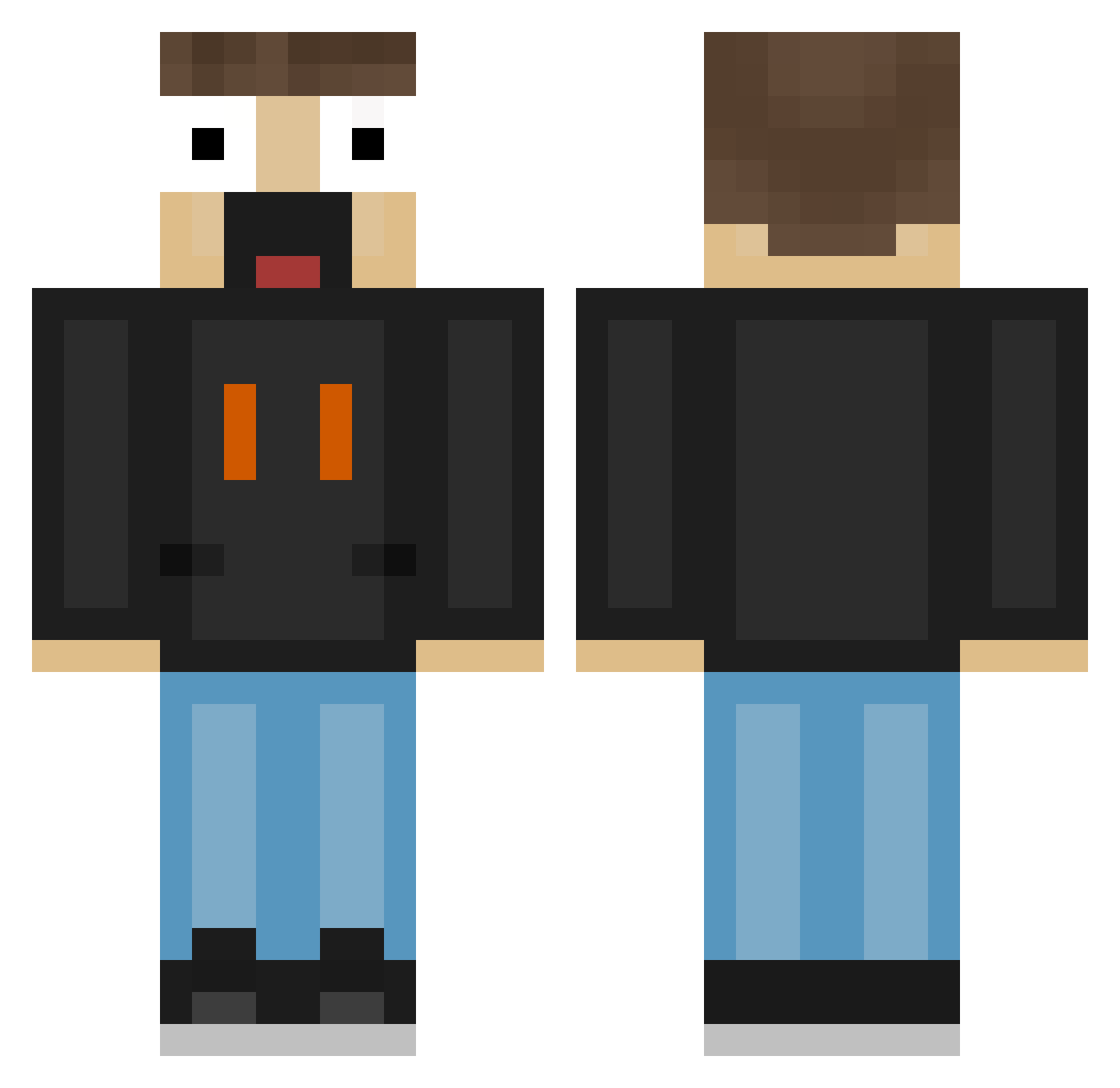 MochaChimera94 Minecraft skin, front and back view