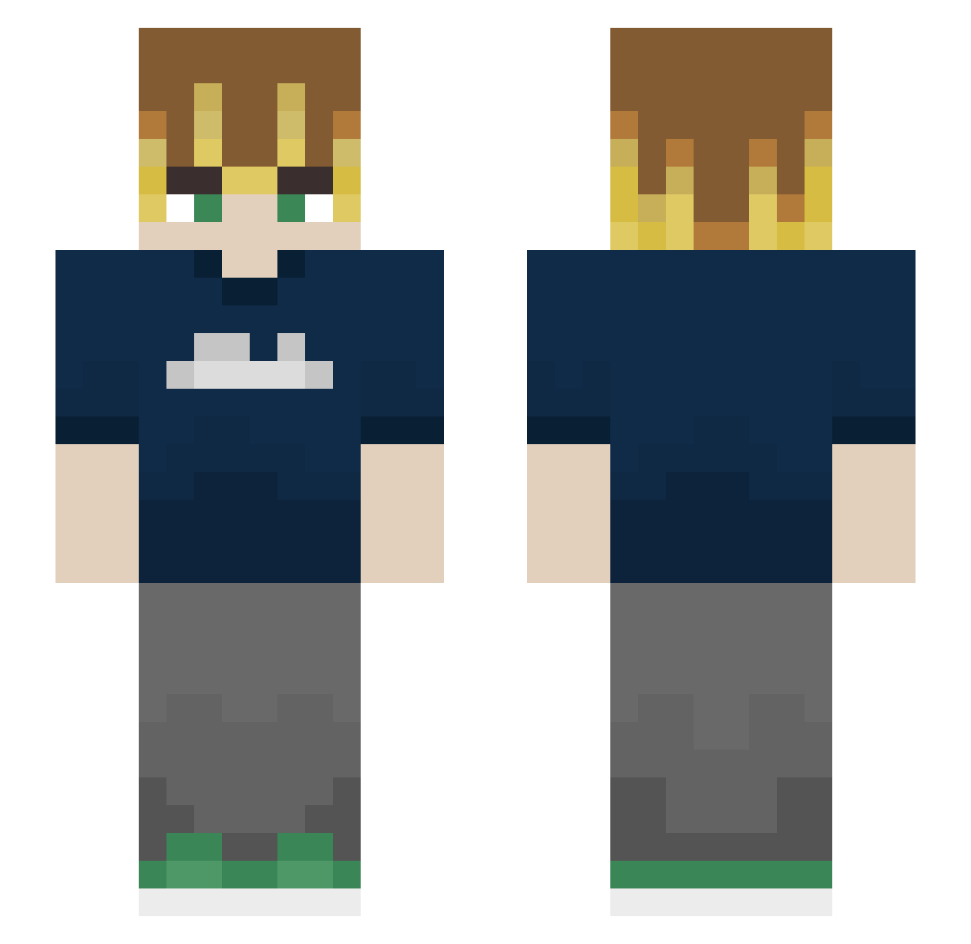 xXSussySigma28Xx Minecraft skin, front and back view