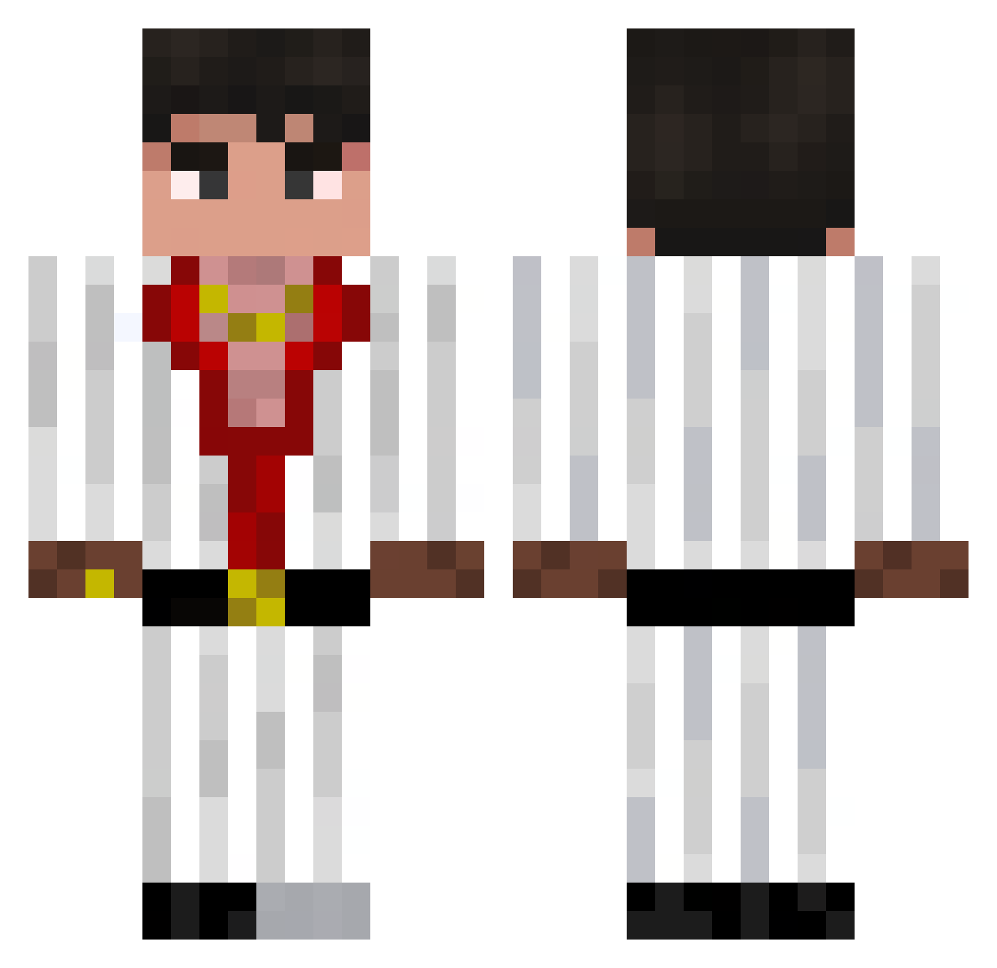 AlertLORENZO Minecraft skin, front and back view
