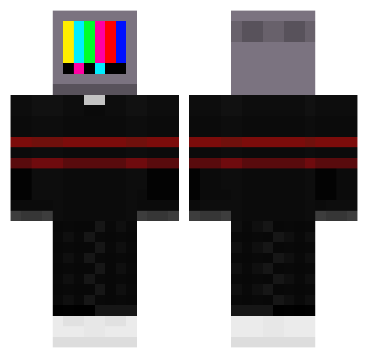 FryCookinUrButt Minecraft skin, front and back view
