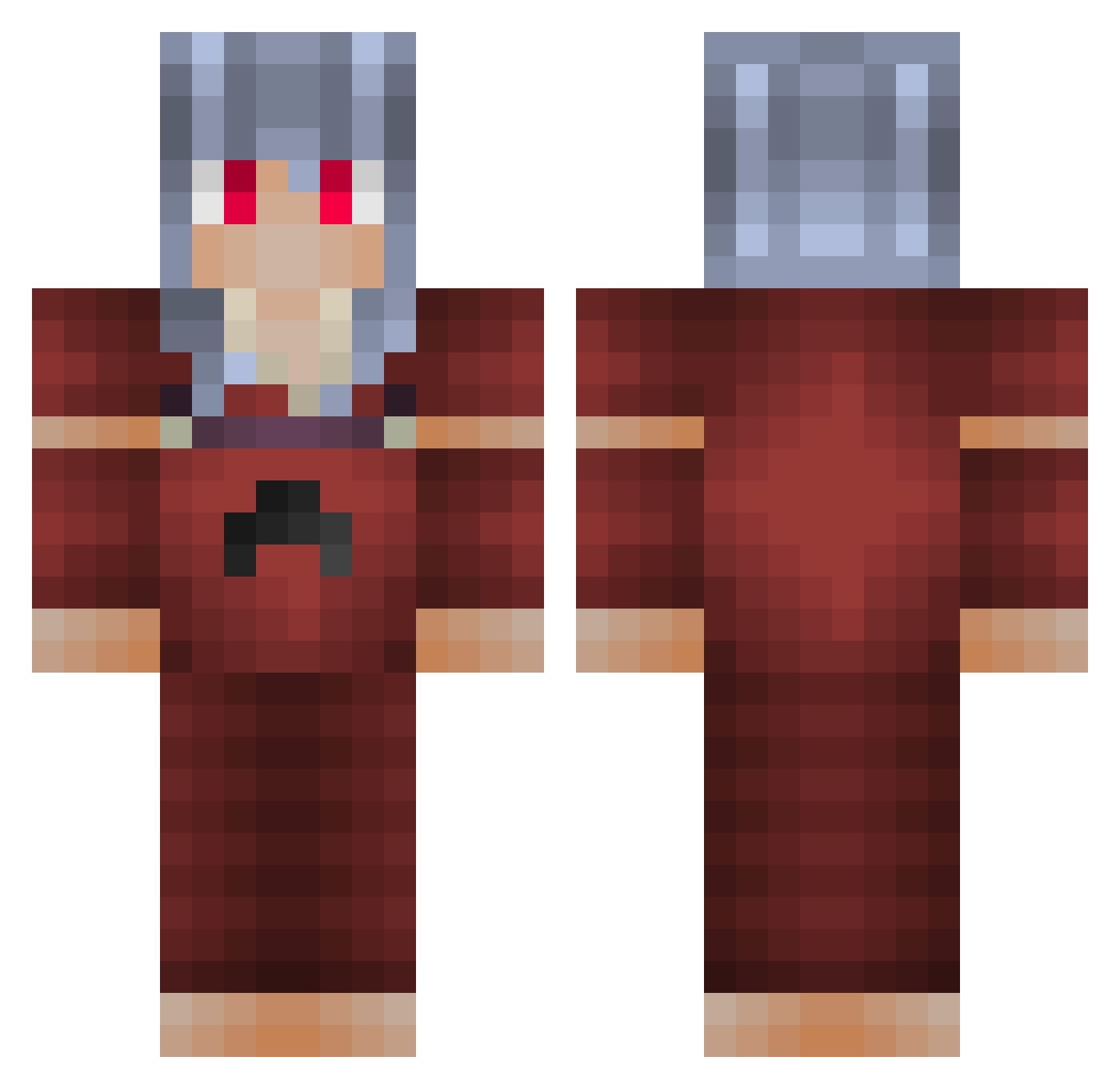 Taliyah1deLAN Minecraft skin, front and back view