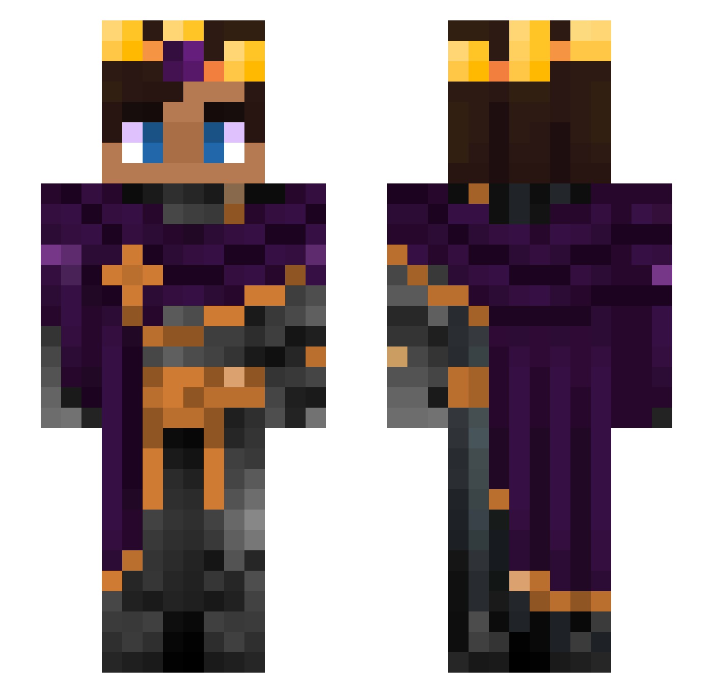 Epaxialfx Minecraft skin, front and back view