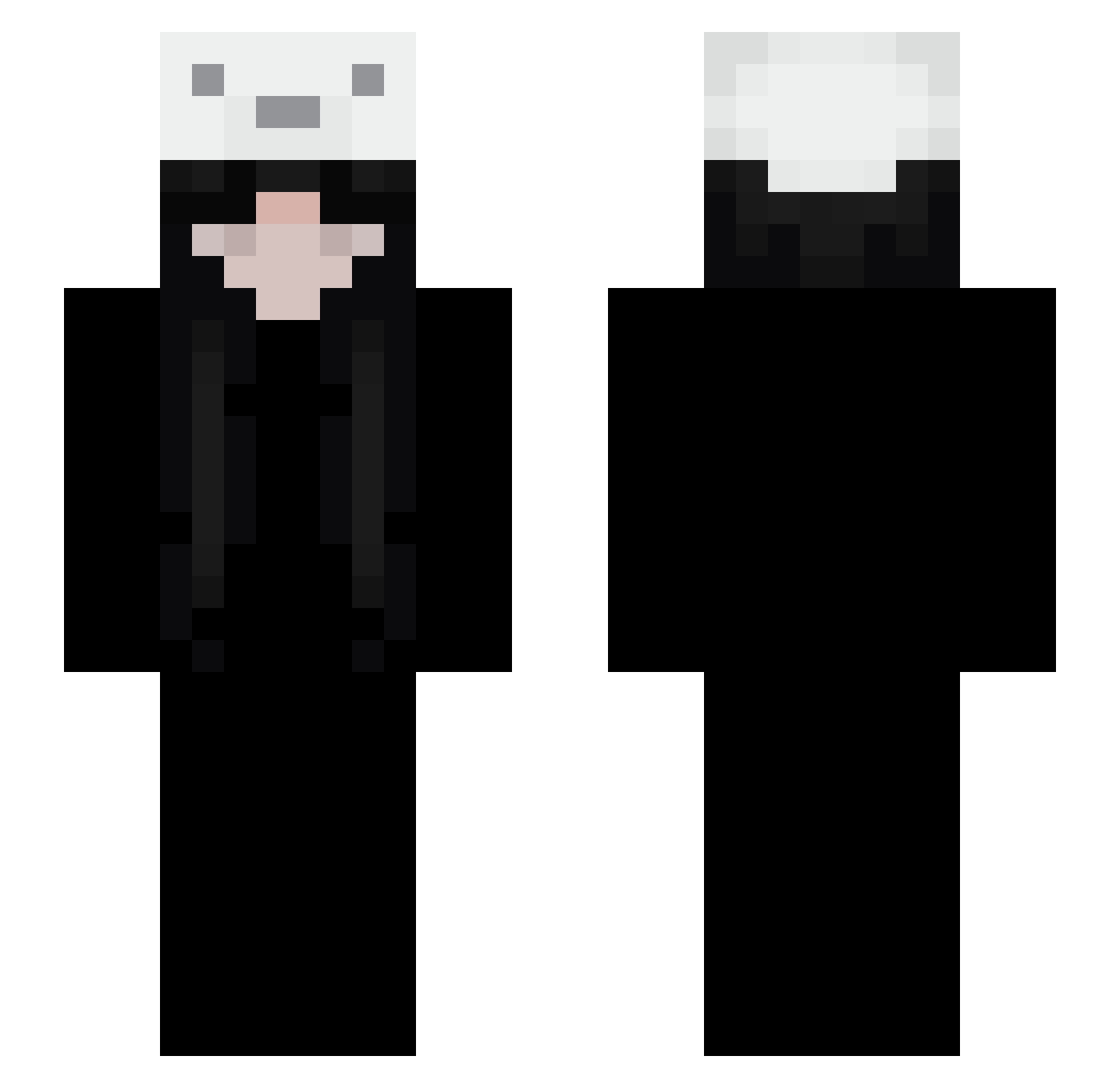 exstnce Minecraft skin, front and back view