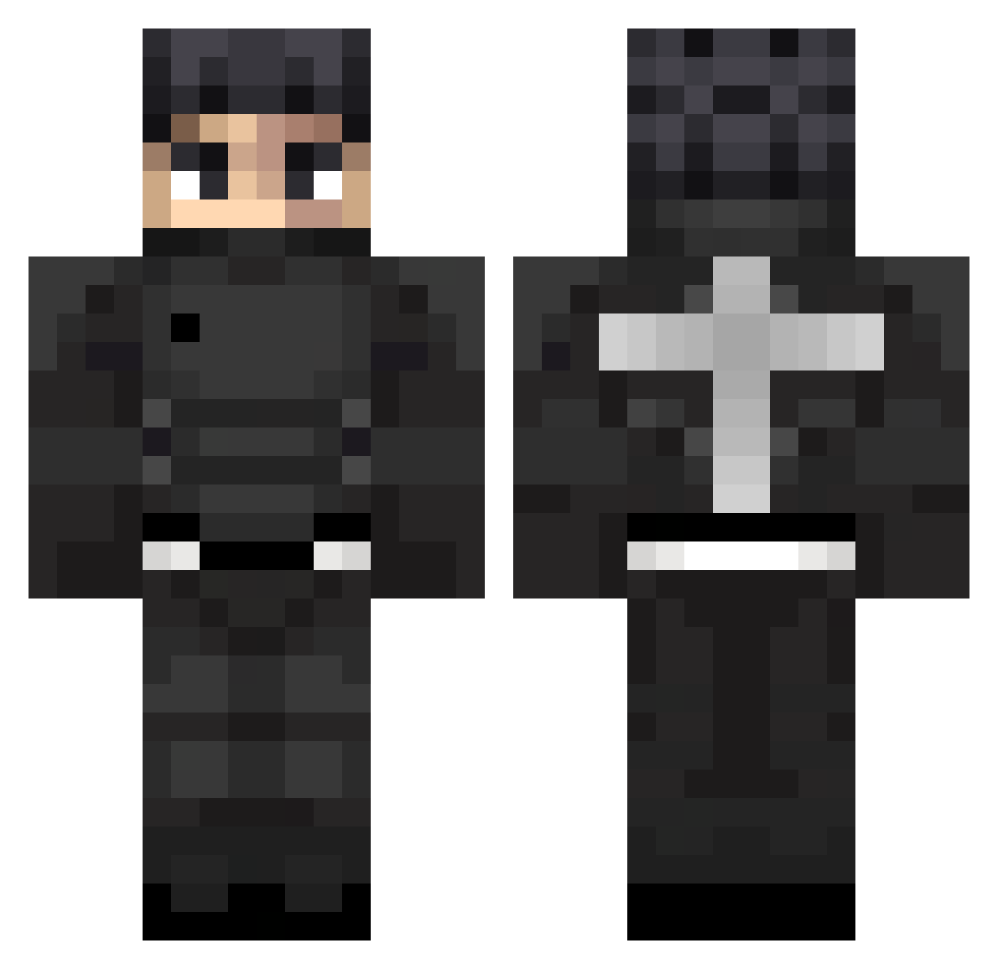 SilentDreamur Minecraft skin, front and back view