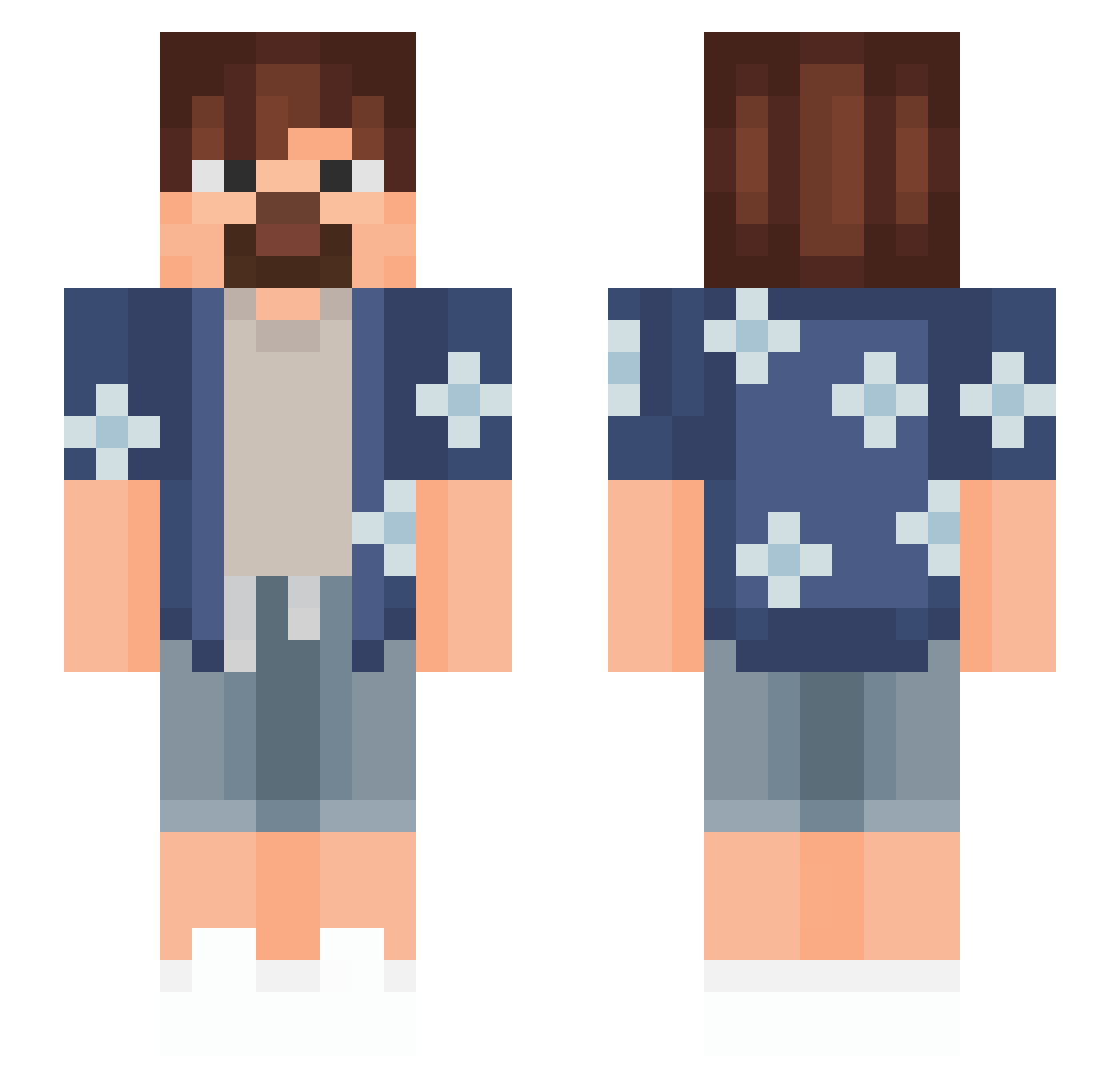 princecuh Minecraft skin, front and back view