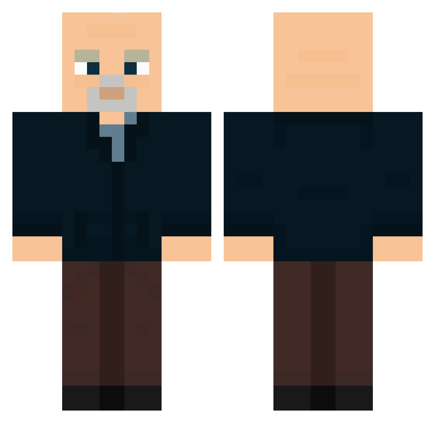 ulatrophy Minecraft skin, front and back view