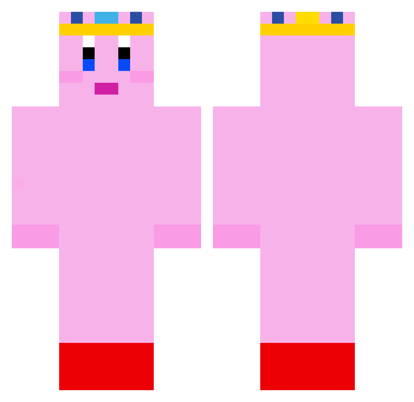 Oshima_ Minecraft skin, front and back view