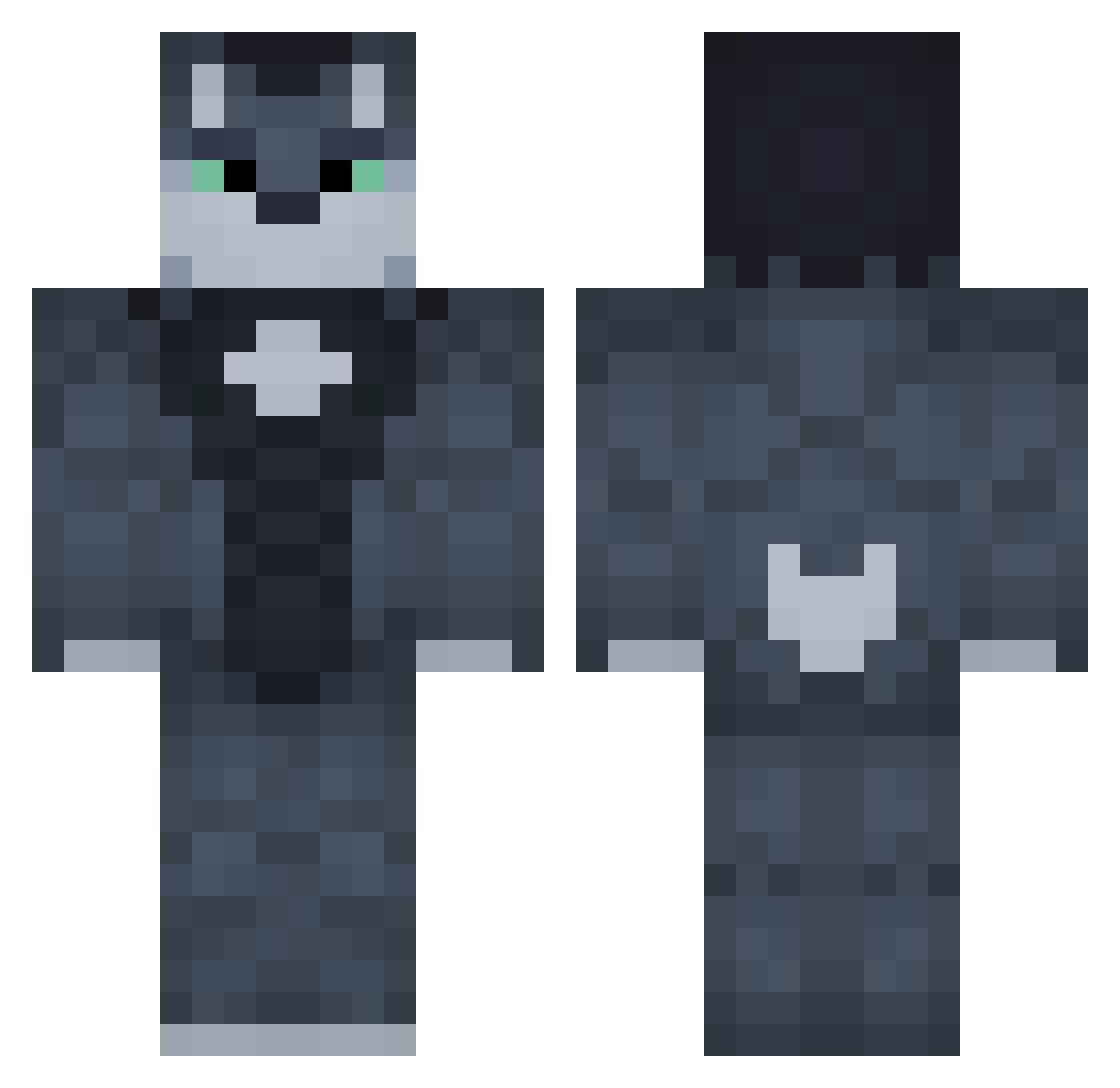 ArctiWolf369 Minecraft skin, front and back view